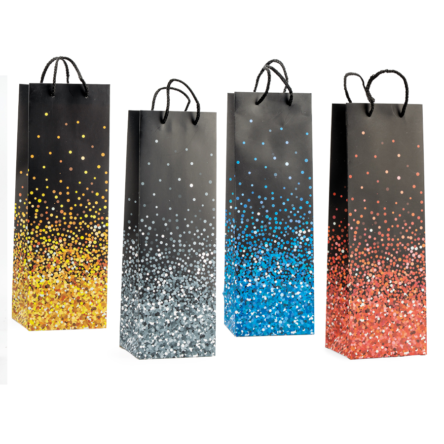 Sac bouteille motif confettis(4 couleur dispo)
