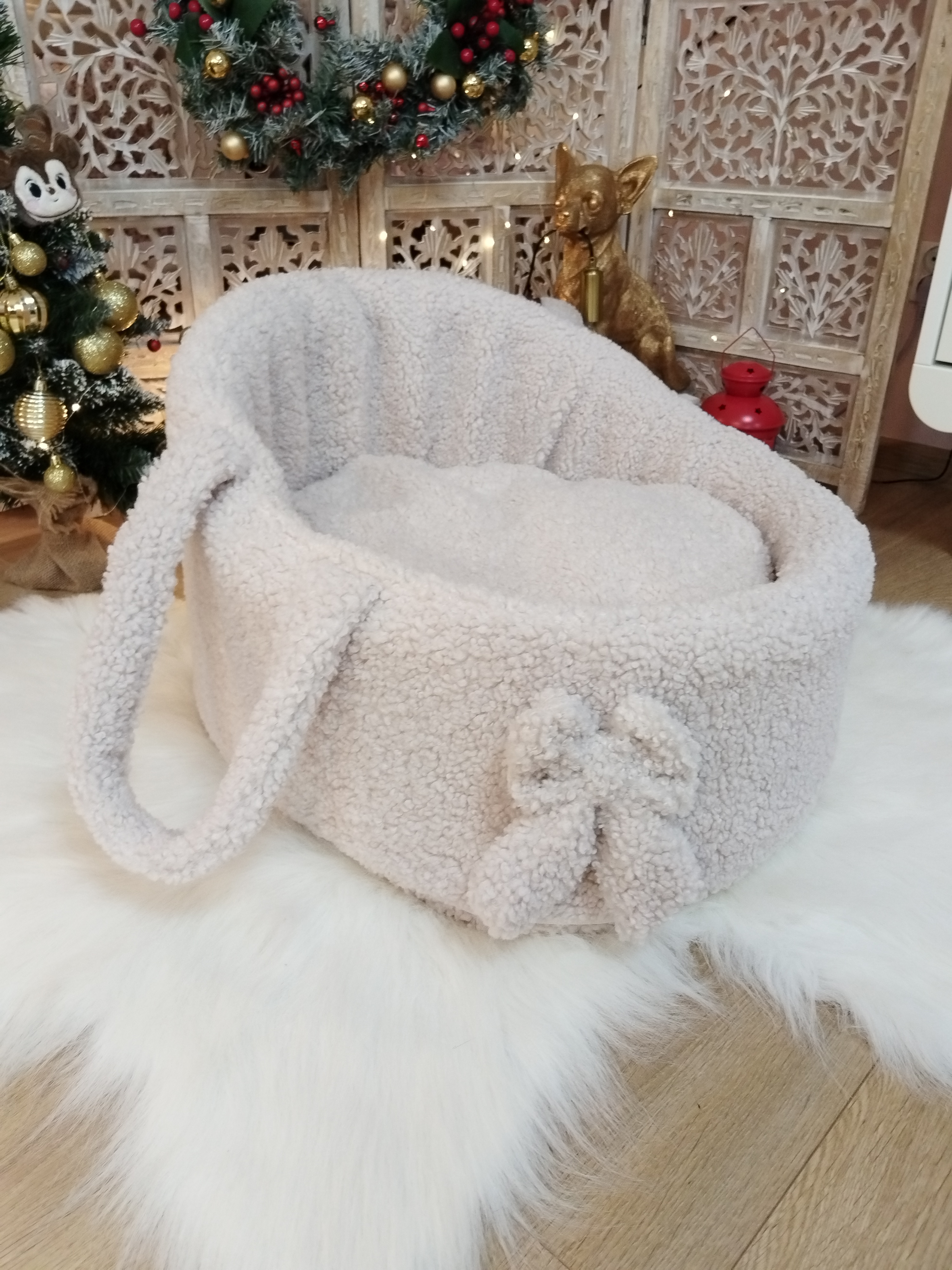 Housse Berceau - Tradition - Fourrure Bouclette