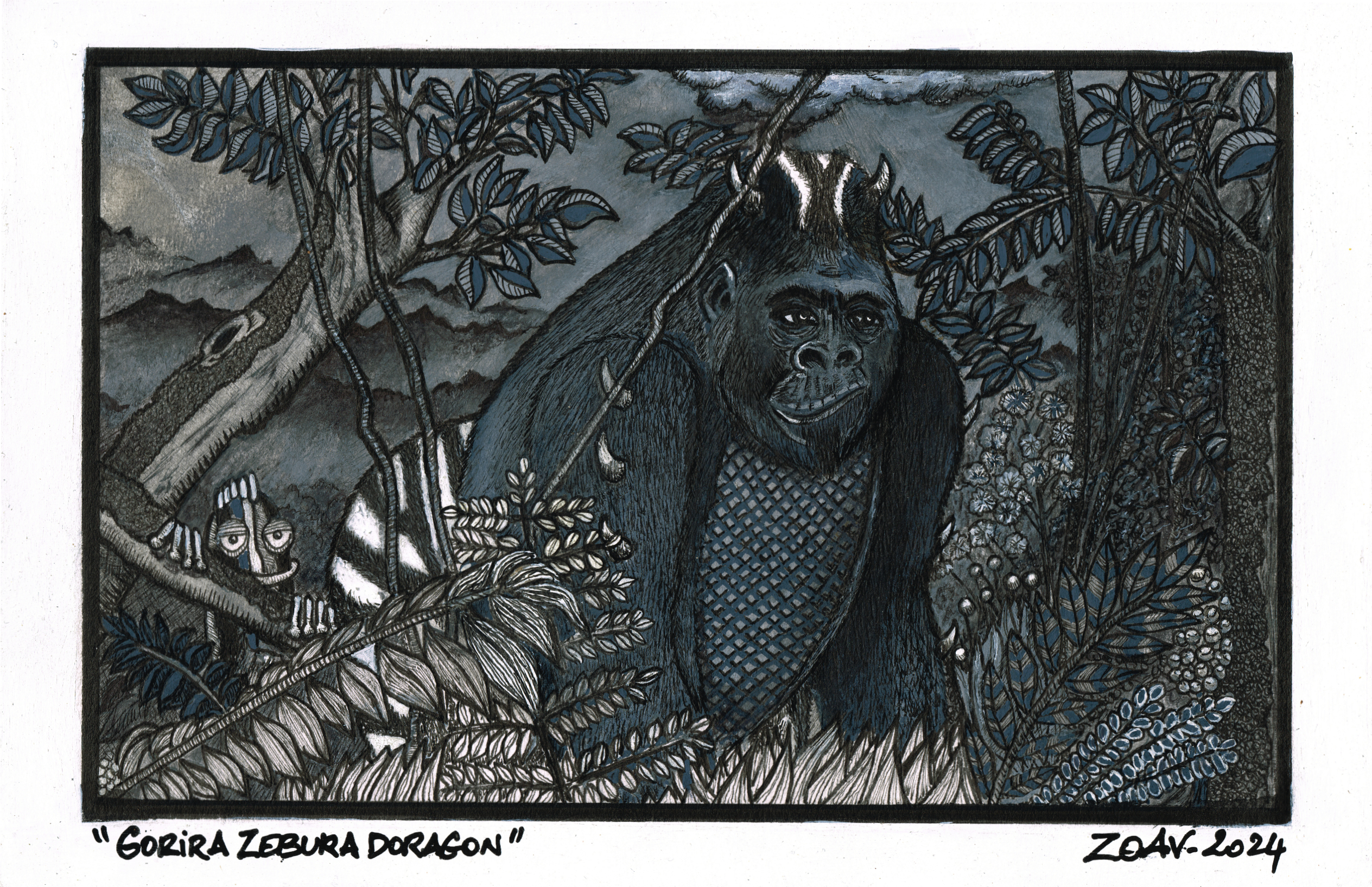 "Gorira-Zebura-Doragon's Chilling With His Dude The Mohiacan Salamander" (original)