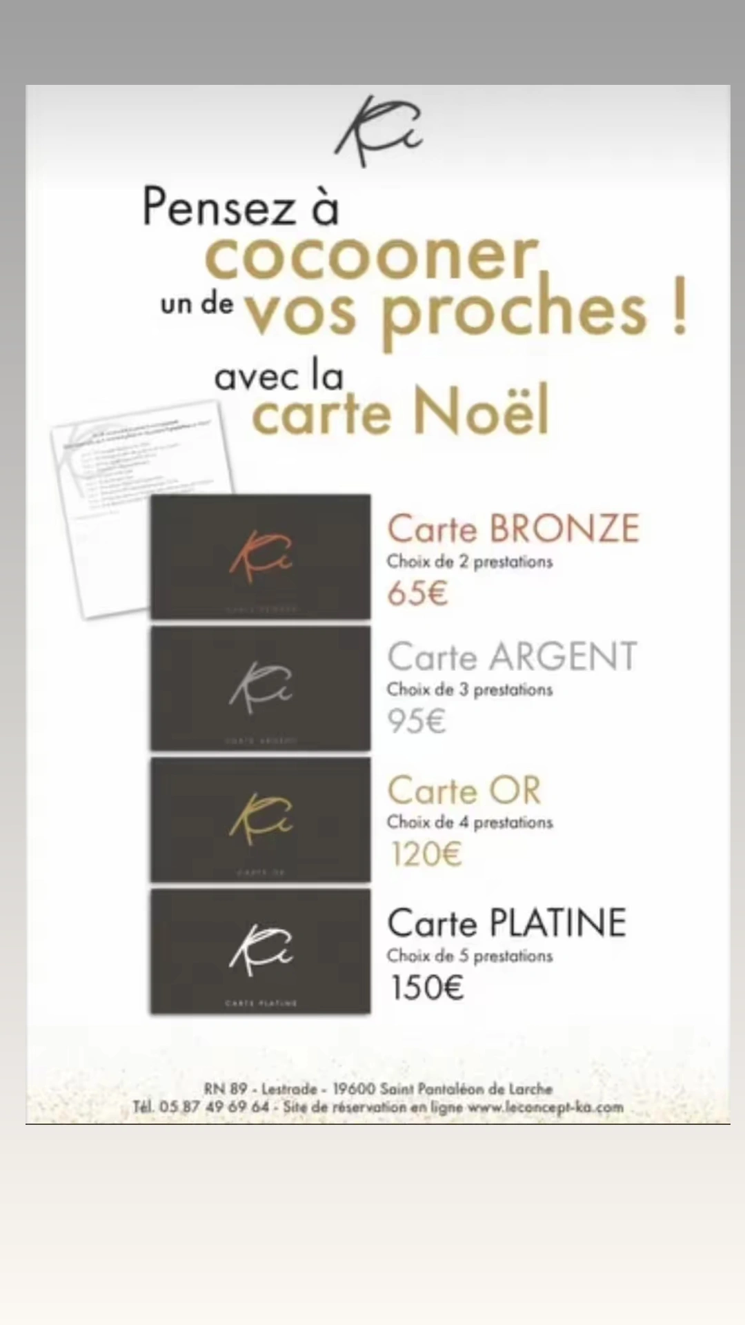 CARTE KA ( BRONZE -ARGENT-OR-PLATINE )