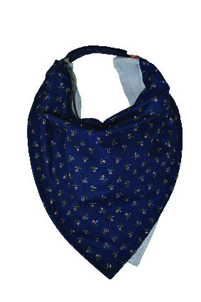 BABERO BANDANA AZUL MARINO PUNTOS