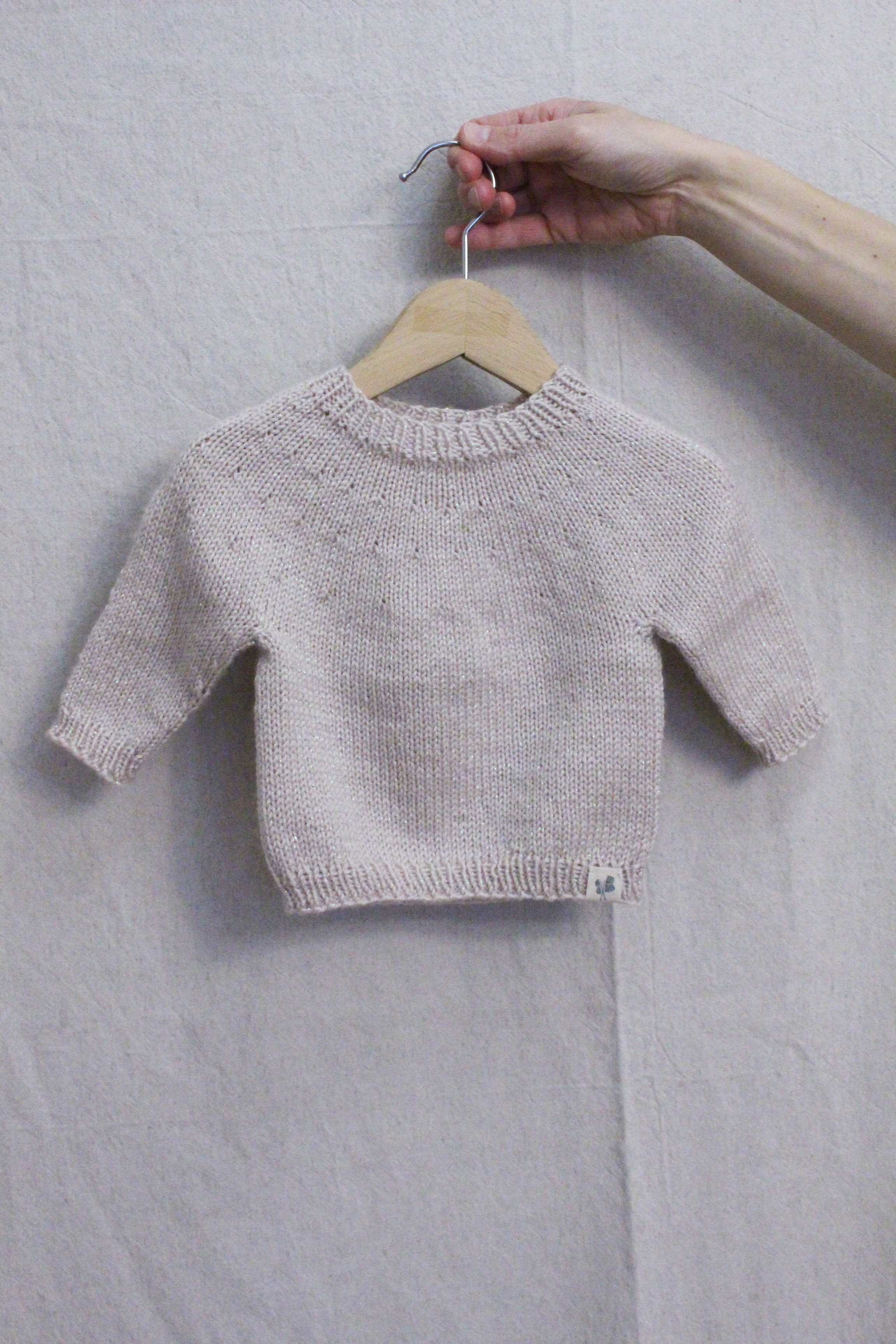 Pull jersey paillettes pour bébé