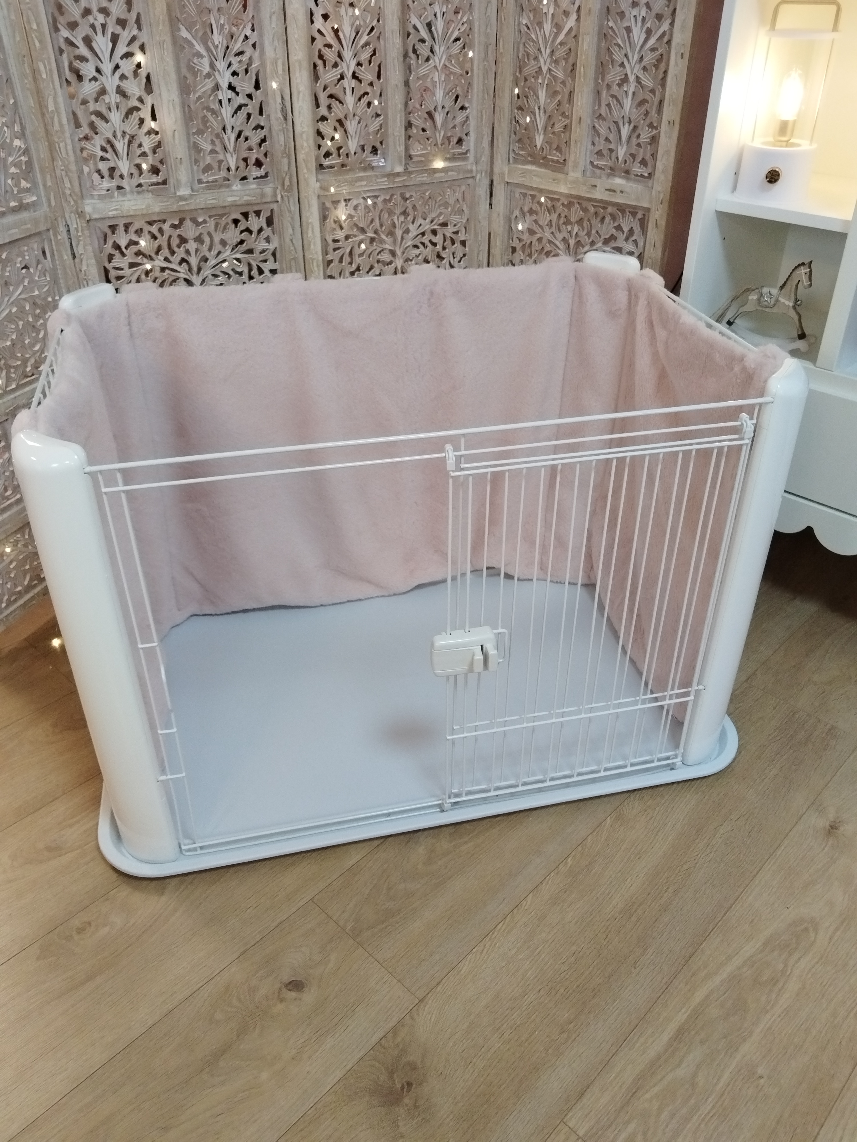 Housse Contour Parc Iris Ohyama - Rosée Lunaire Lisse