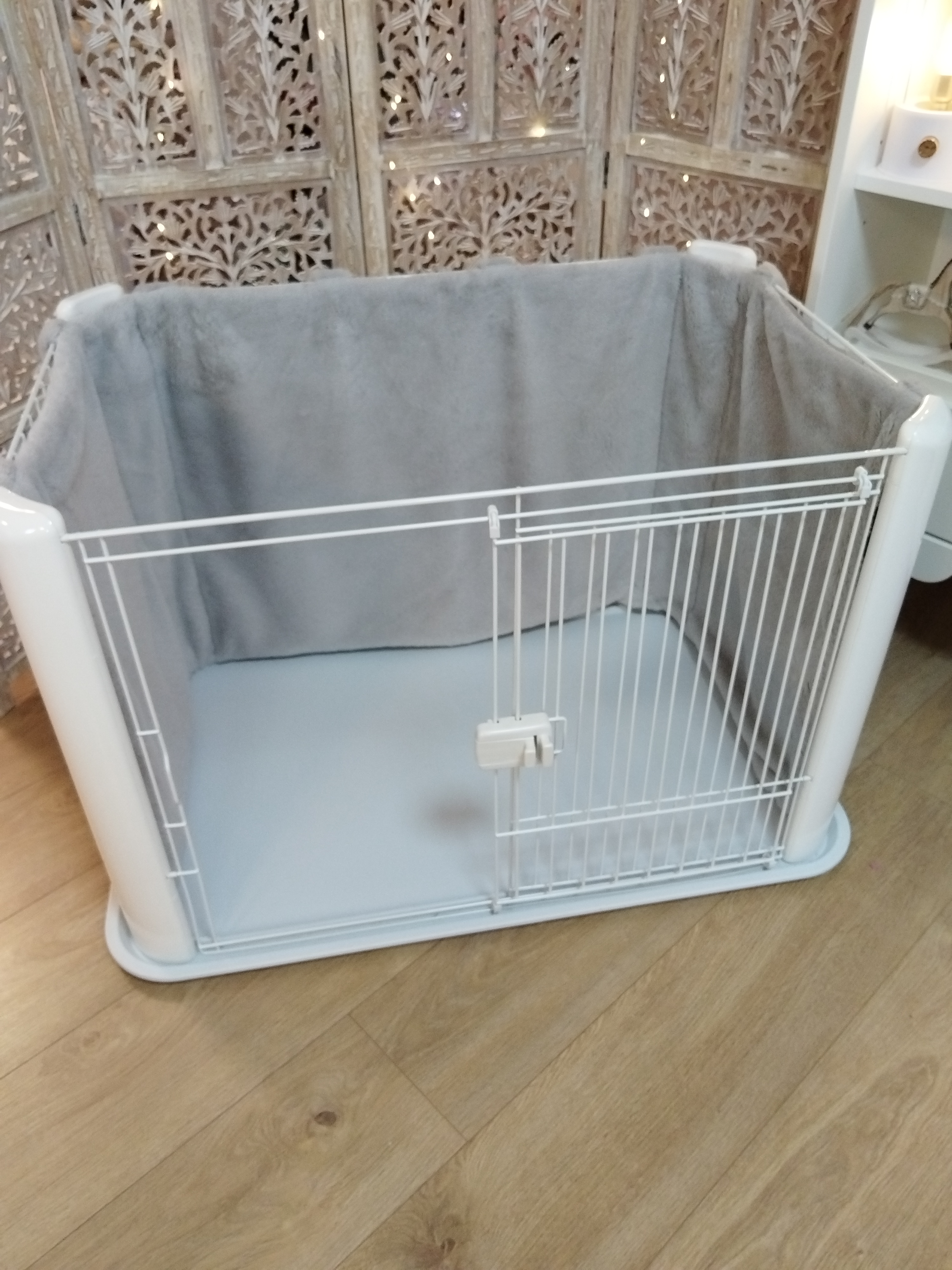 Housse Contour Parc Iris Ohyama - Brume d'Argent