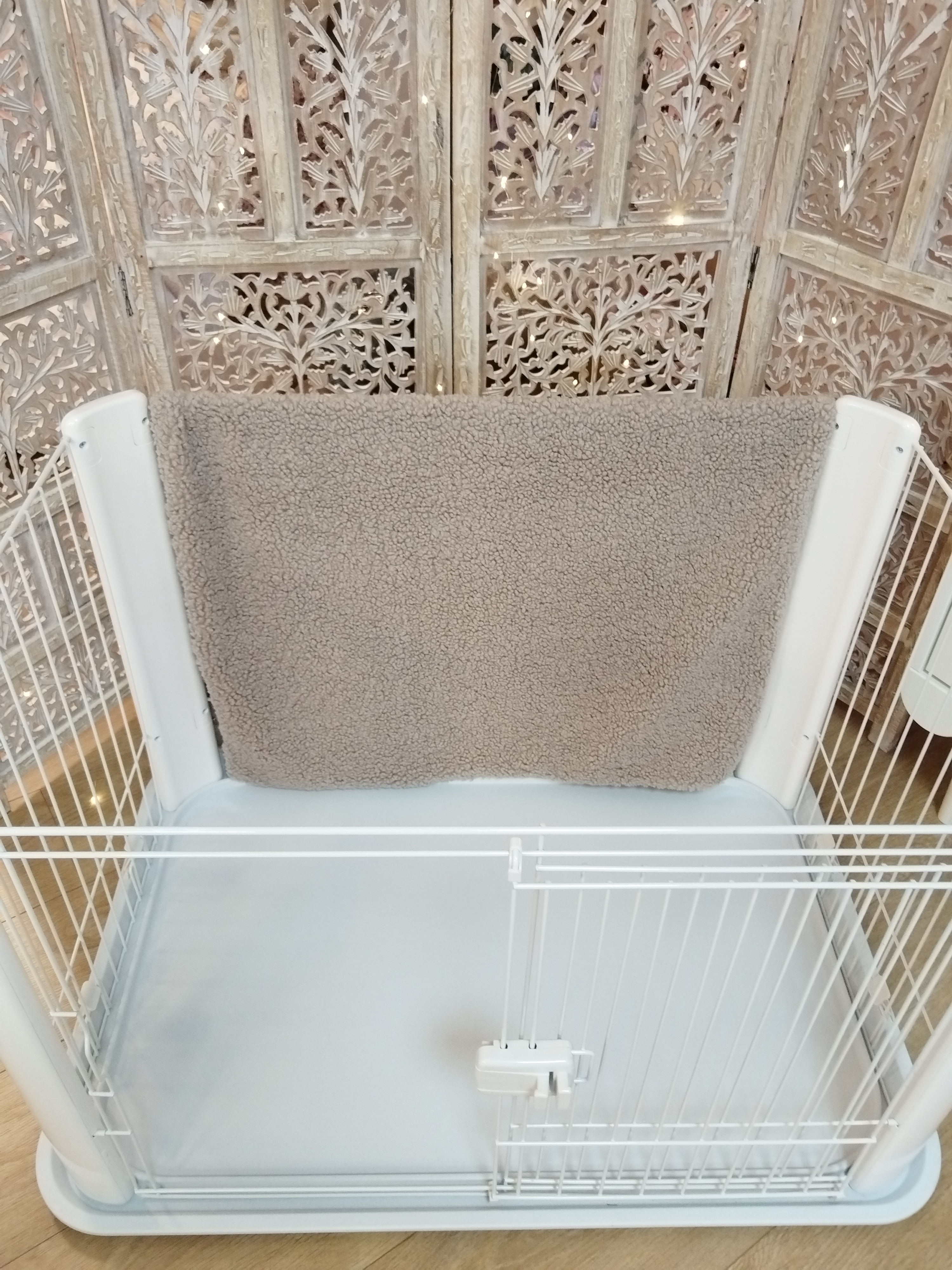 Grand Panneau Parc Iris Ohyama - Fourrure Bouclette Céleste