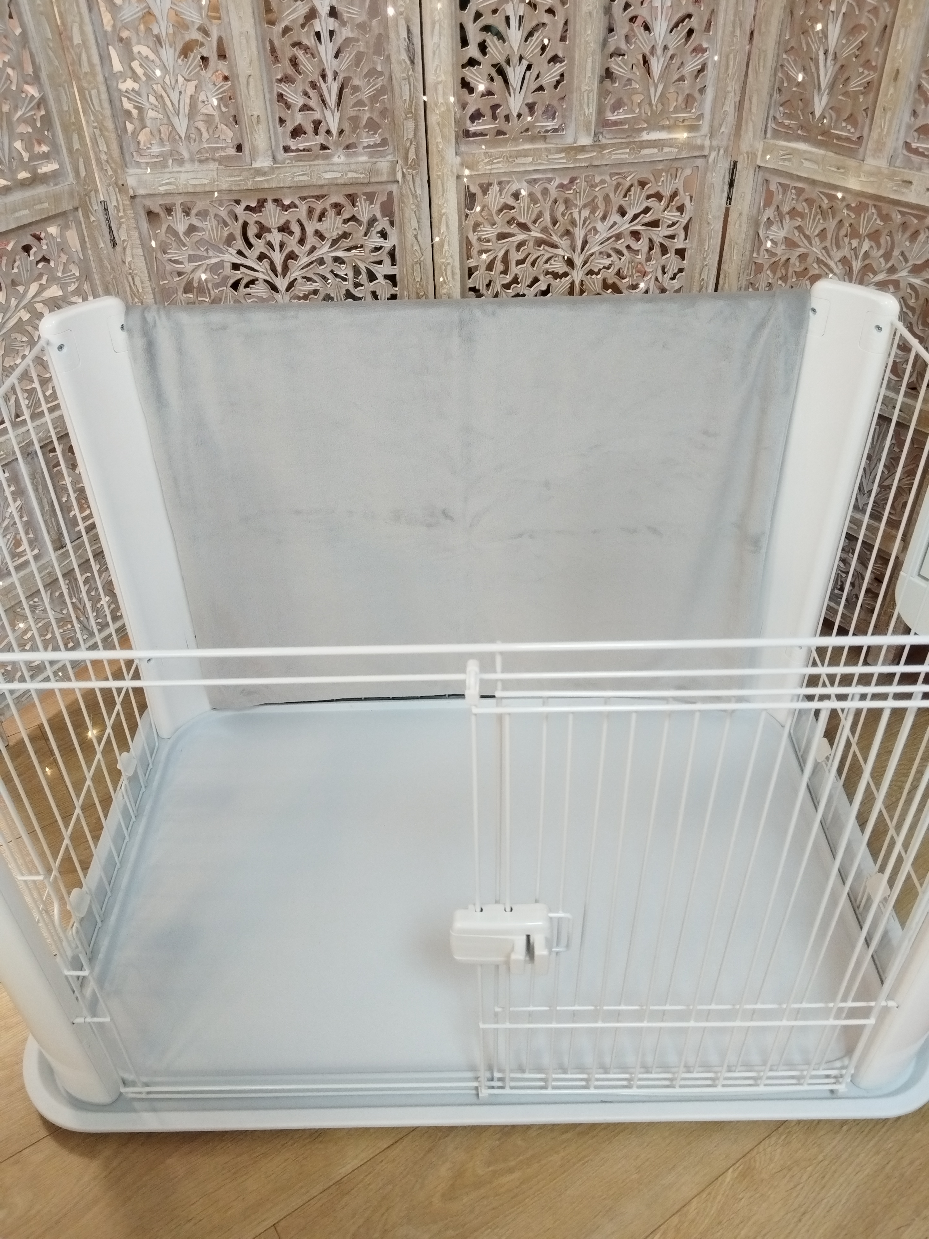 Grand Panneau Parc Iris Ohyama - Minky Lisse Gris