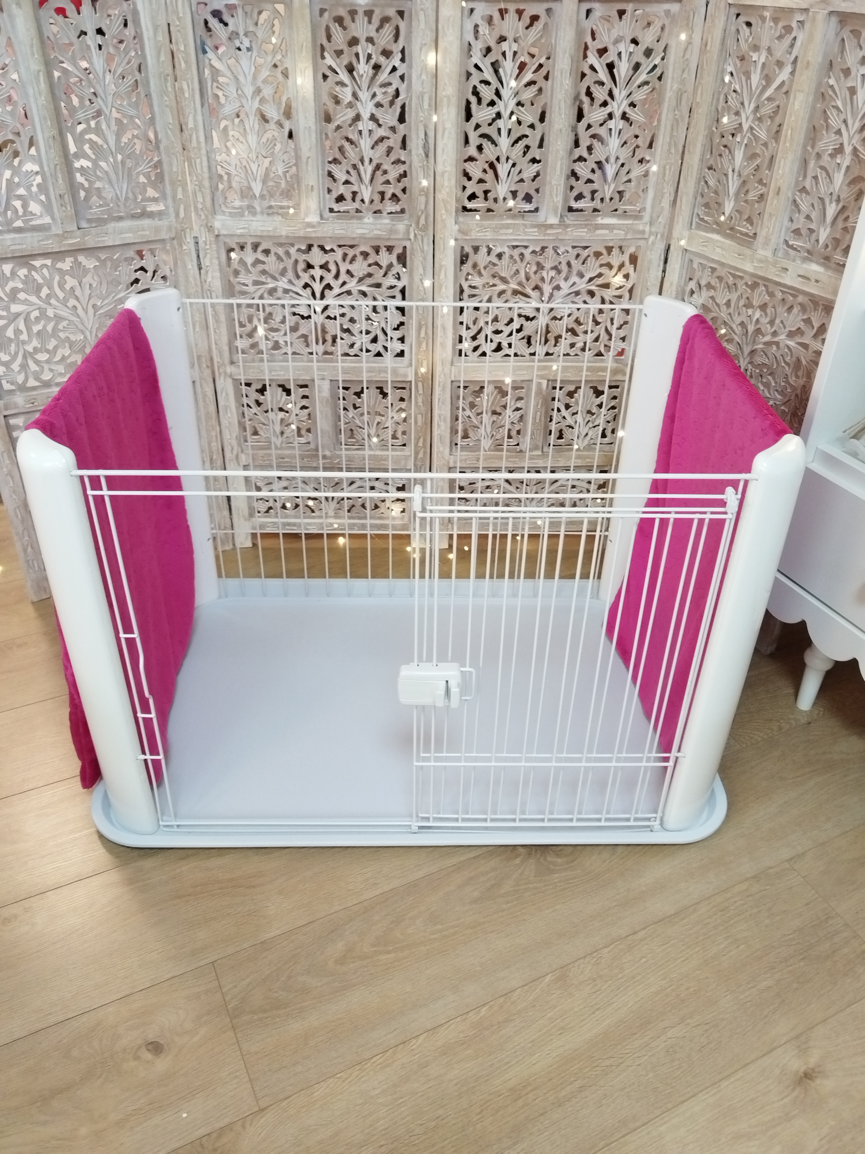 Paire de petits panneaux Parc Iris Ohyama - Etoile Fuchsia