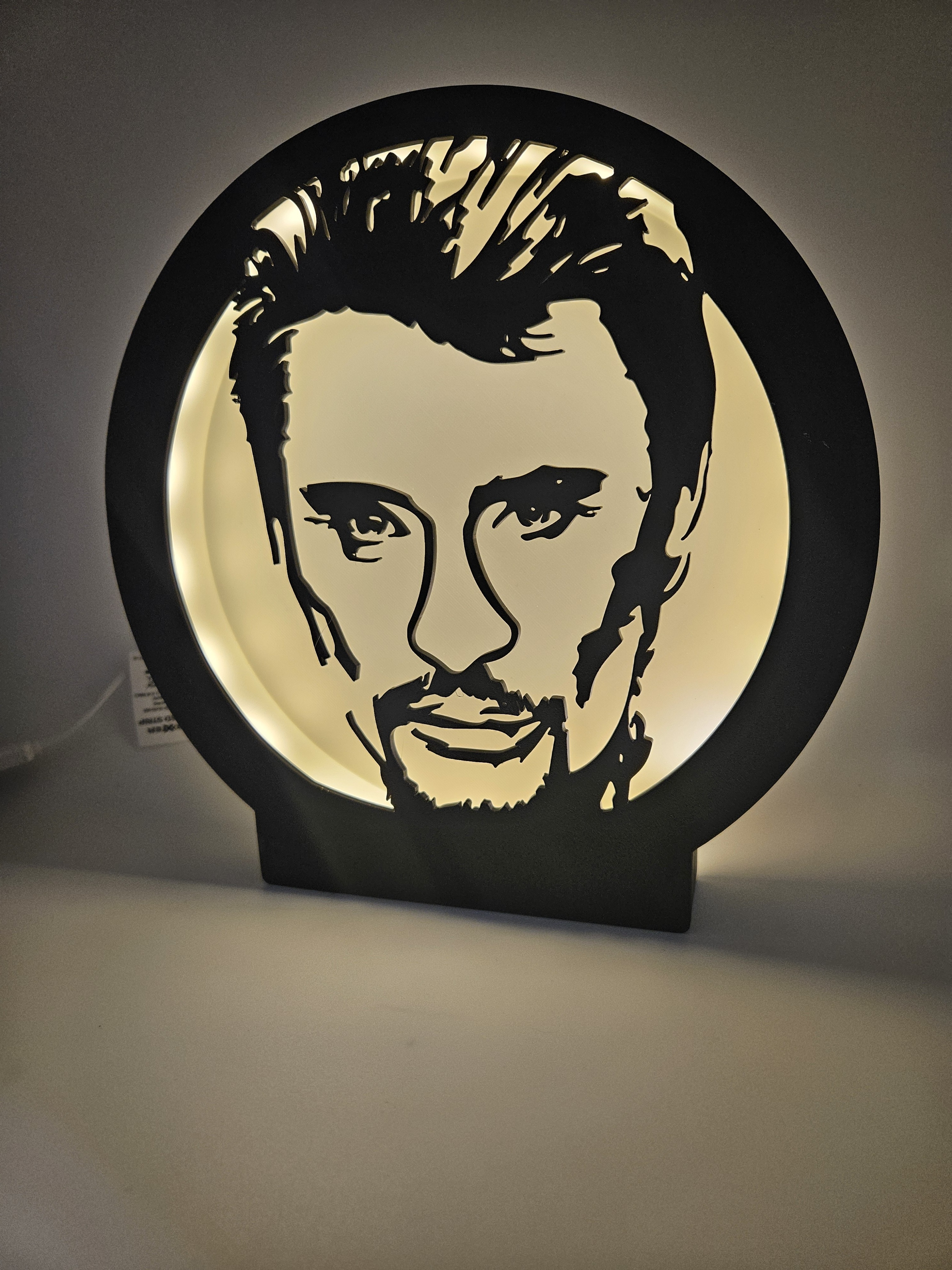 Lampe moderne lumineuse johnny hallyday 