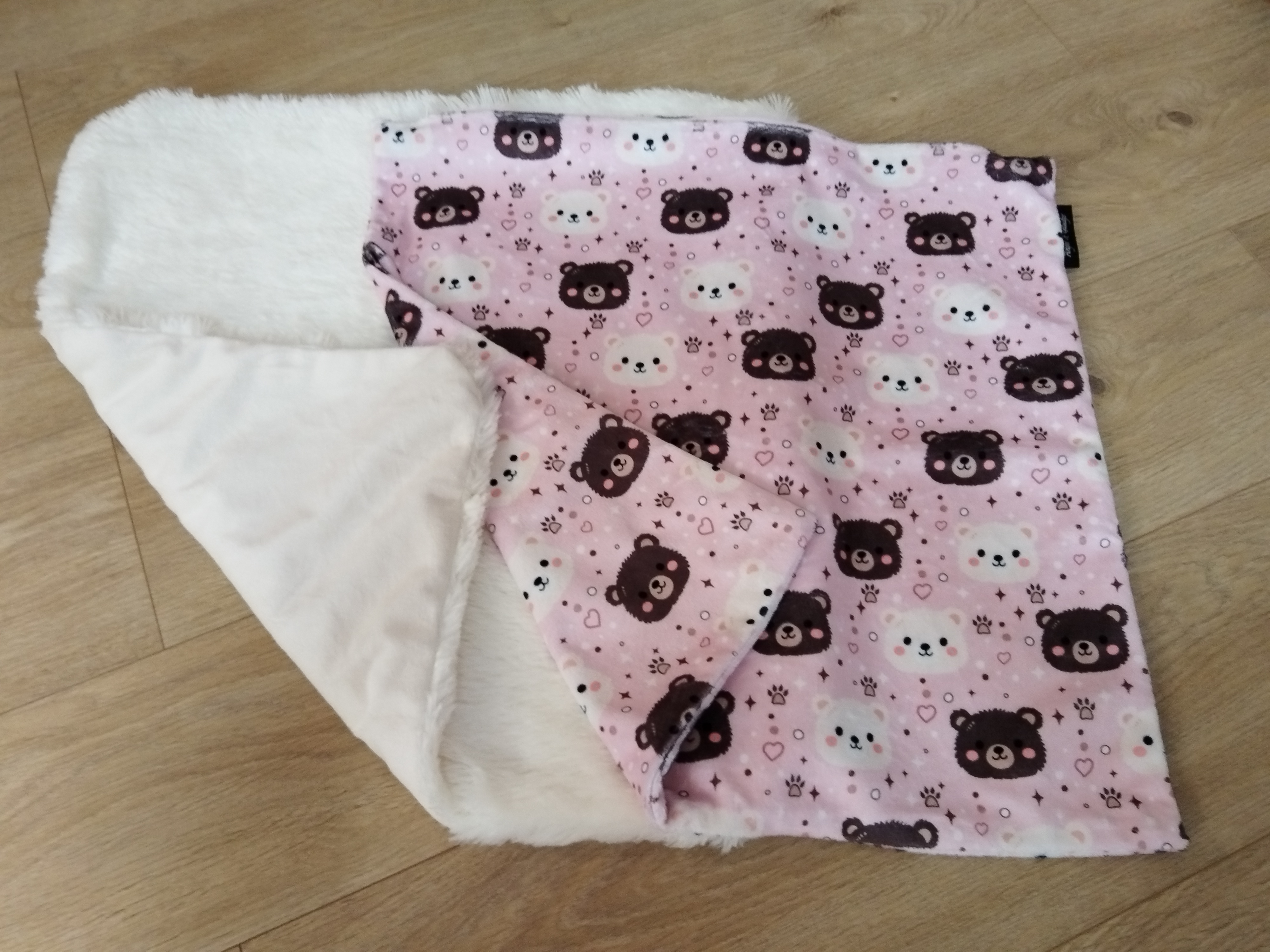 Housse pour coussin Divan T3 - Ours d'Amour et Fluffy vanille