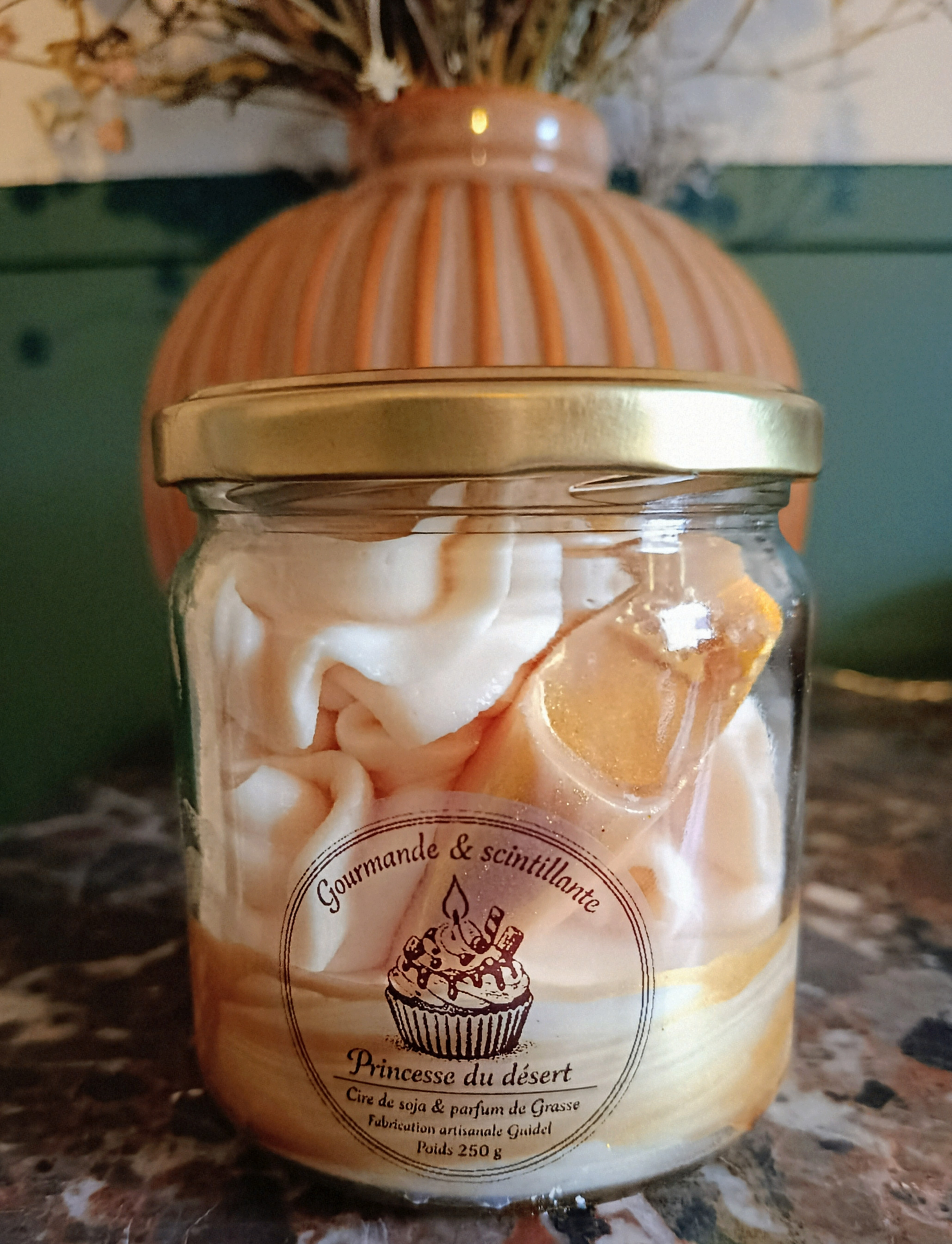 bougie gourmande princesse du désert 250g 