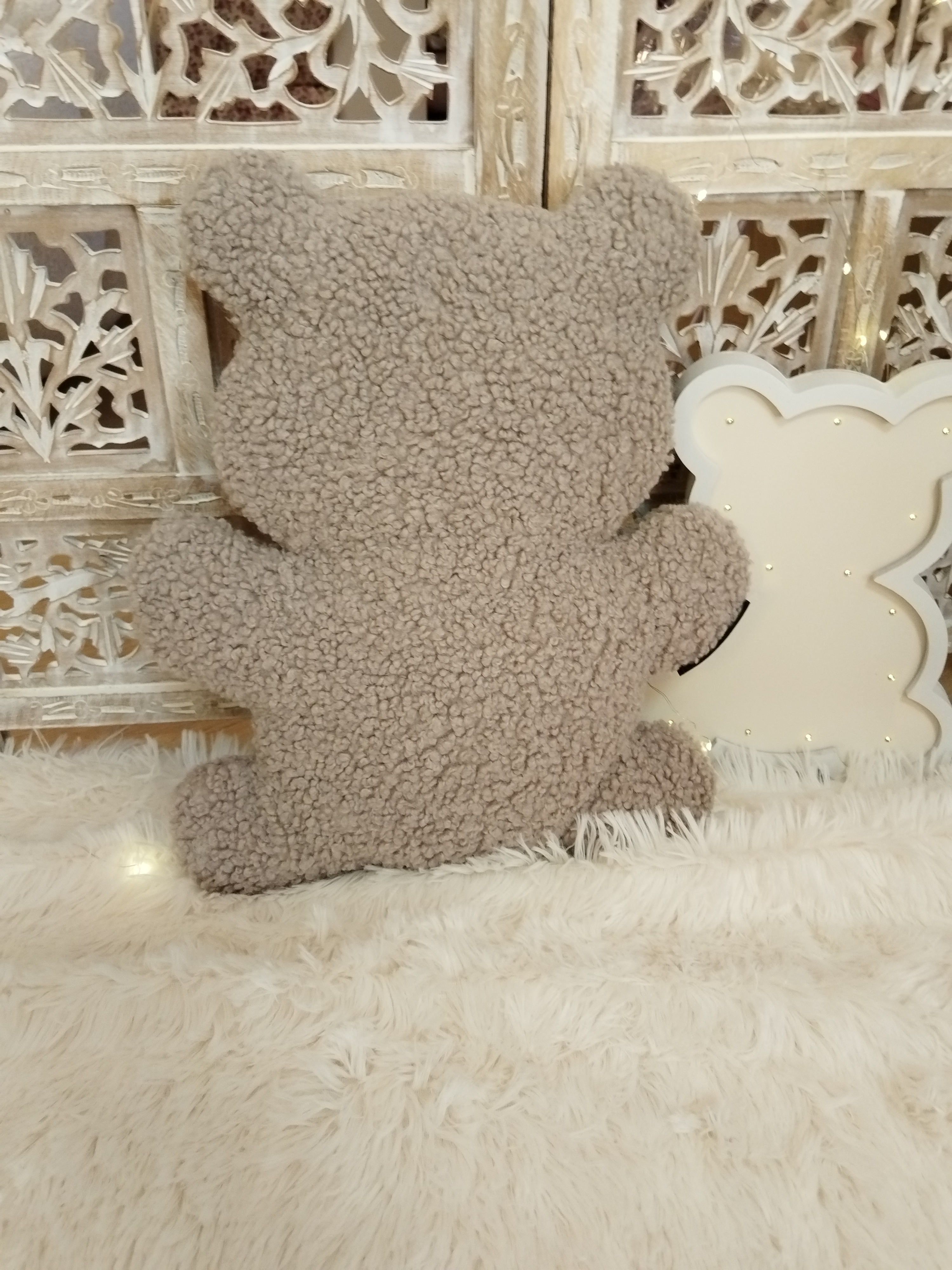 Coussin Mister - Bouclette Mocca