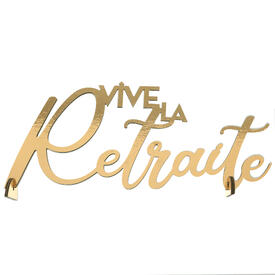 Lettres Retraite dorée 27x4x8 cm