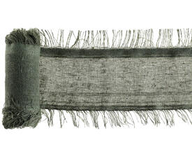 Chemin de table franges kaki 0.15/3m