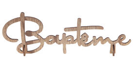 Lettres Baptème 33/3/12.5 cm naturel
