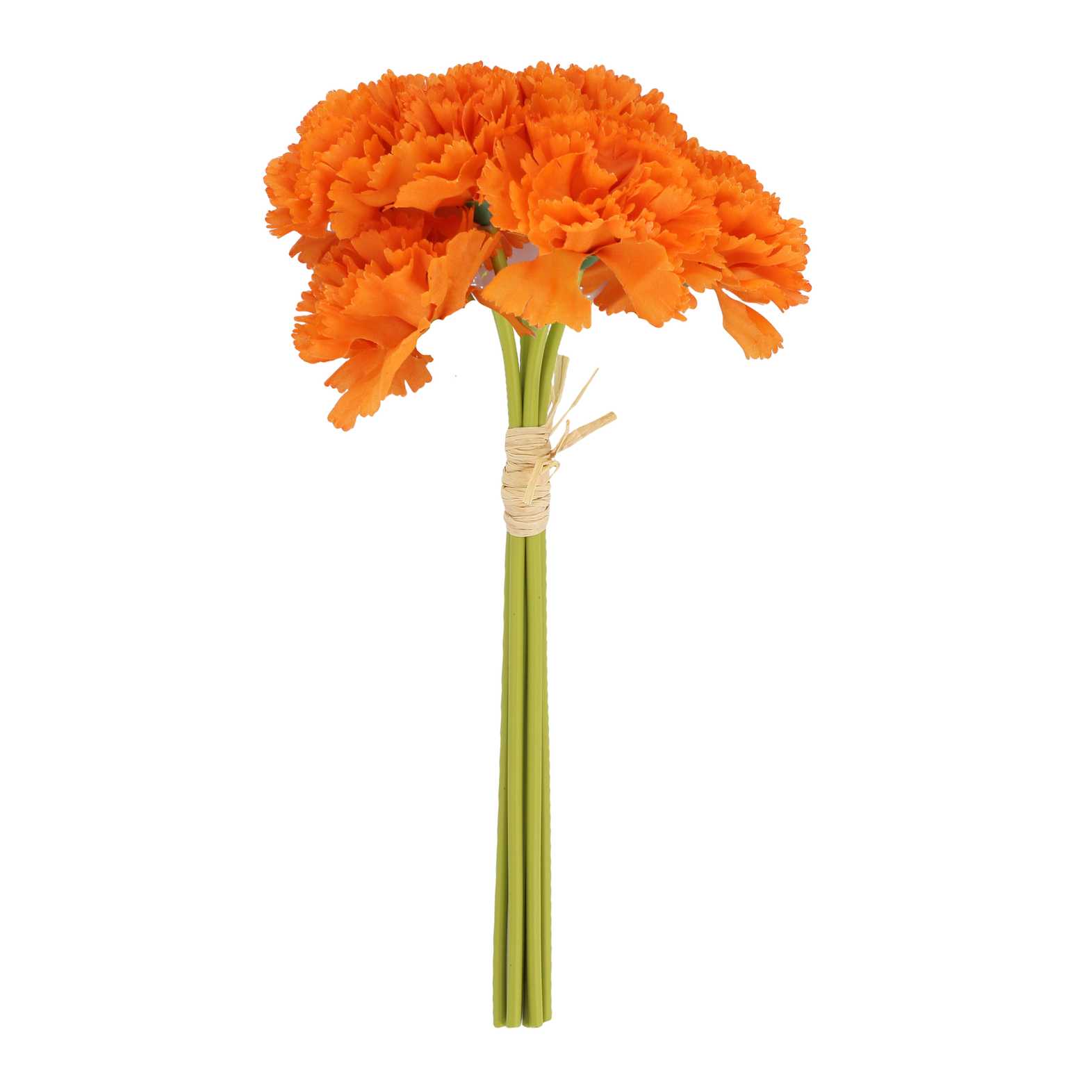 Bouquet de 6 Œillets orange 6.5/32 cm
