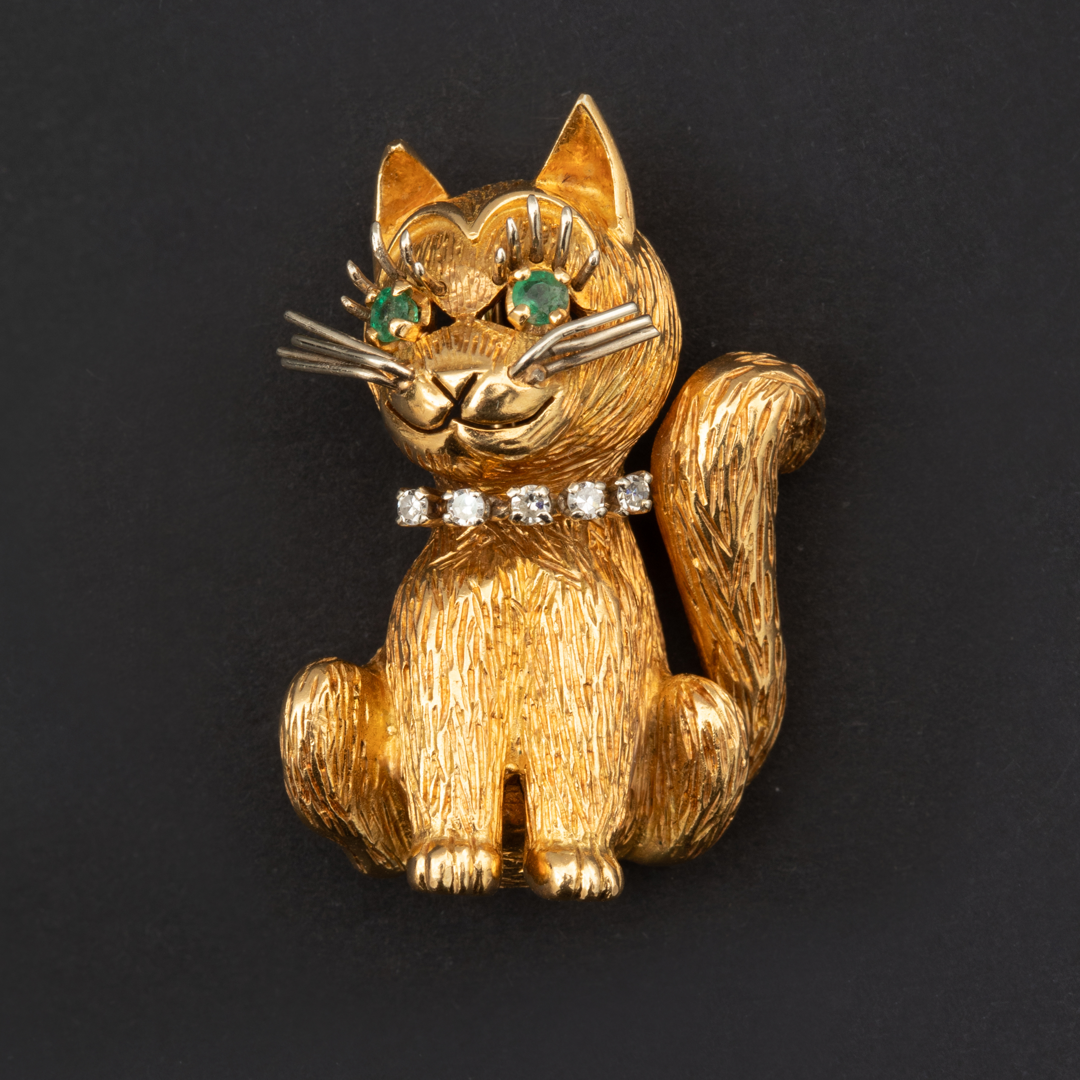 Lovely Cat with Diamonds Necklace