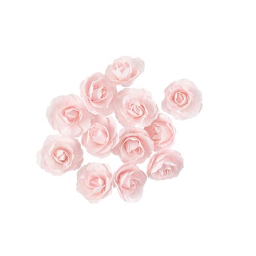 12 Roses avec Adhésif Papier RoseØ3,5cm