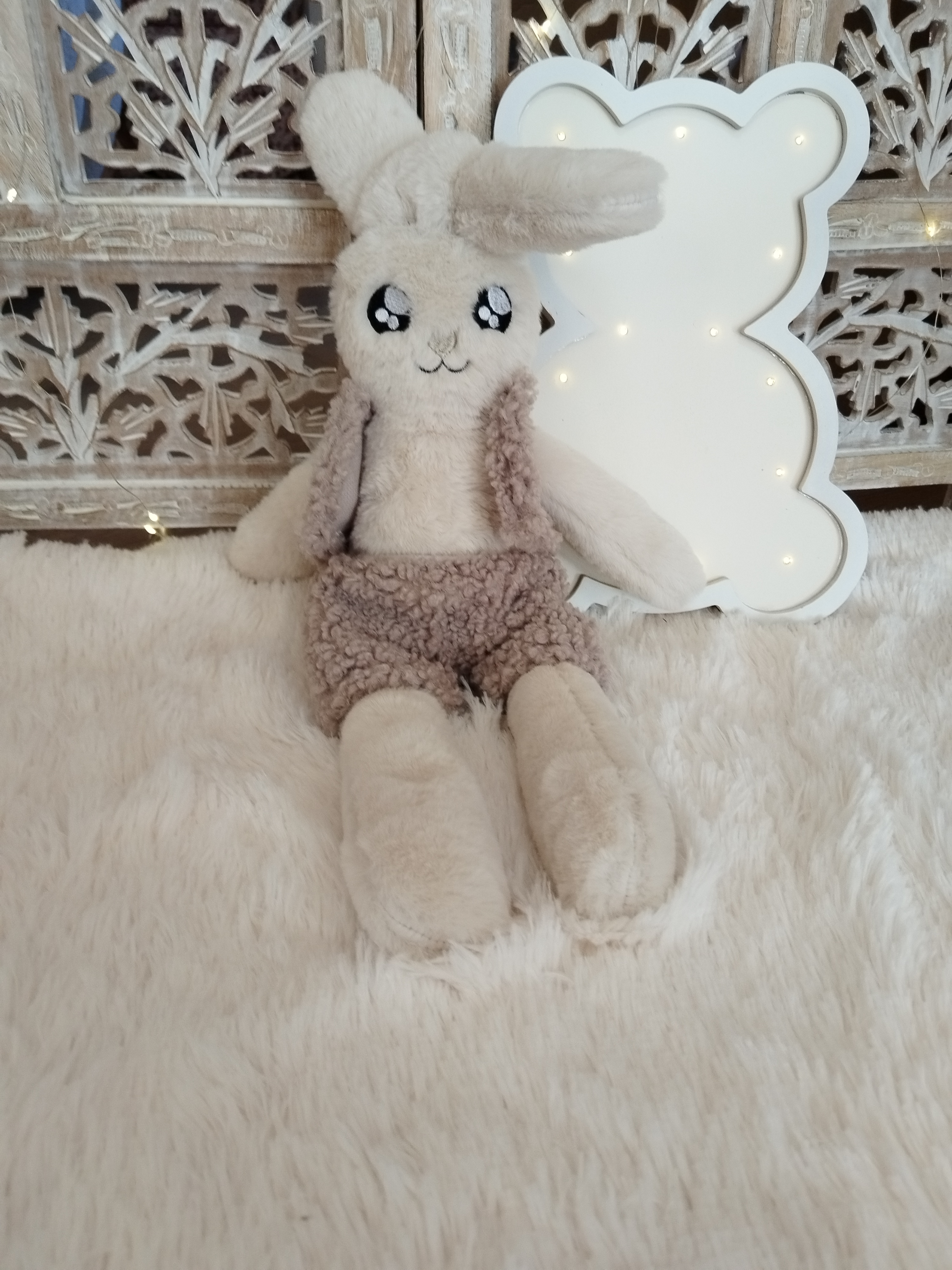 Karl Creme de Lune - Ensemble short Bouclette Mocca 