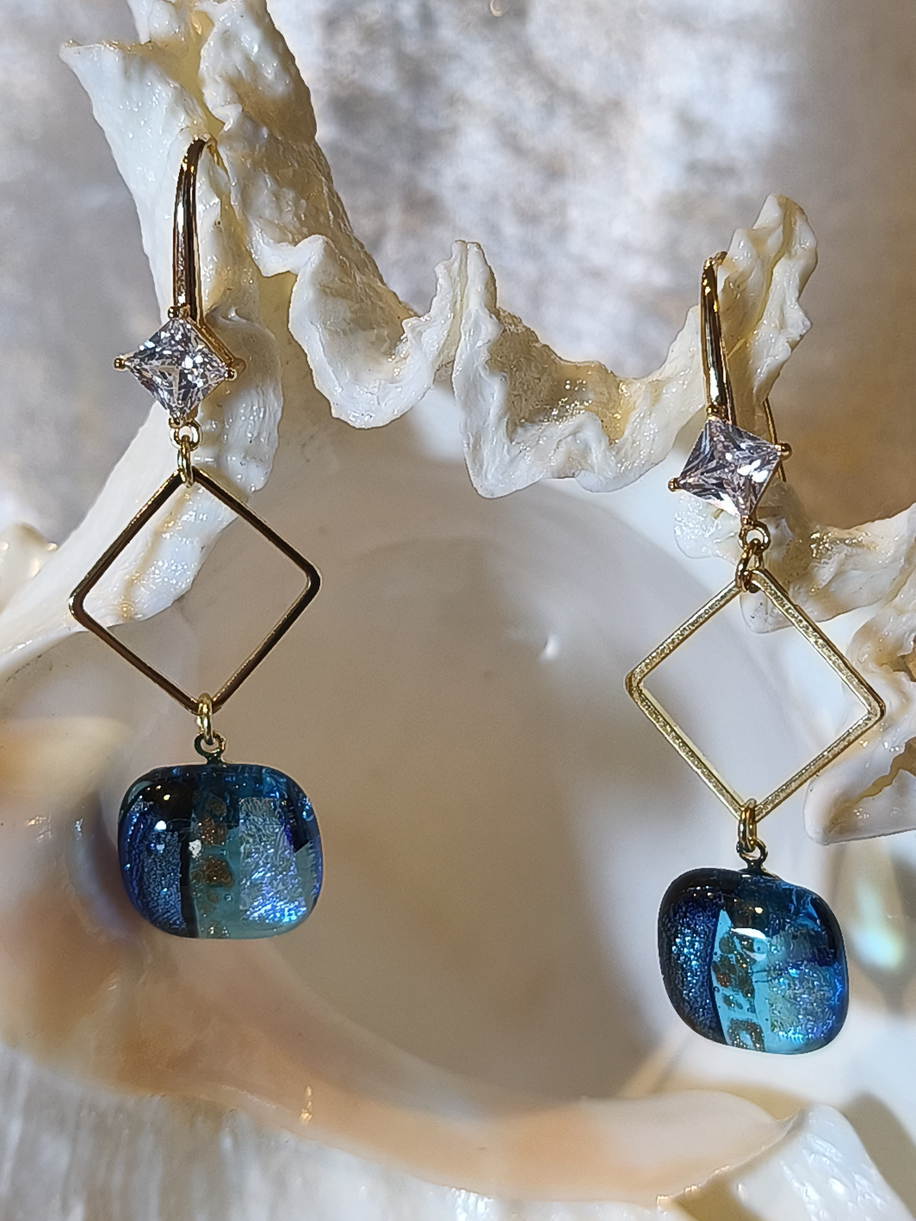 Boucles d'oreilles Losange