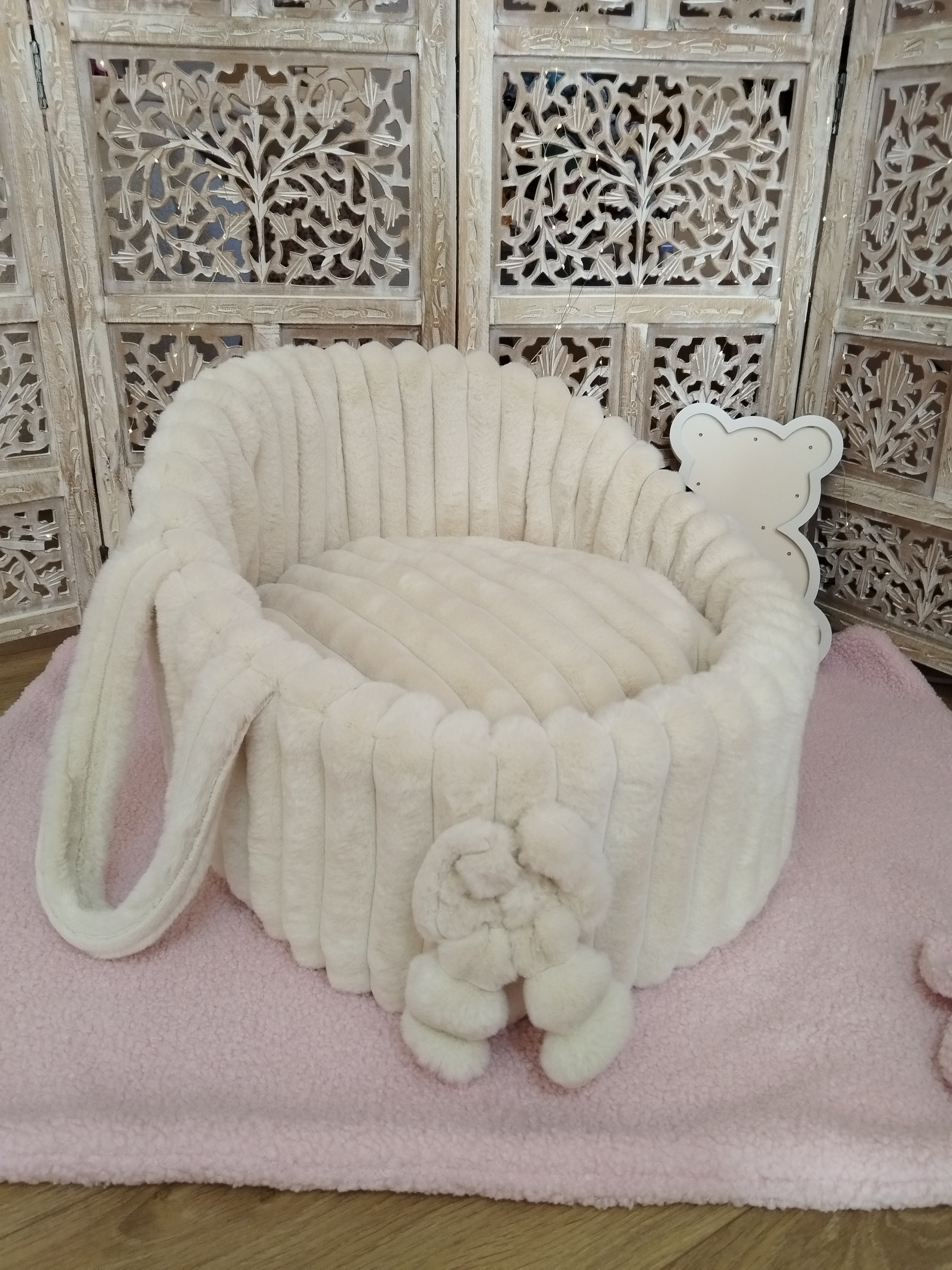 Housse Berceau - Crème de Lune Cotelée