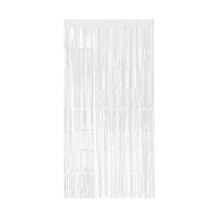 rideau lamé blanc 1/2m