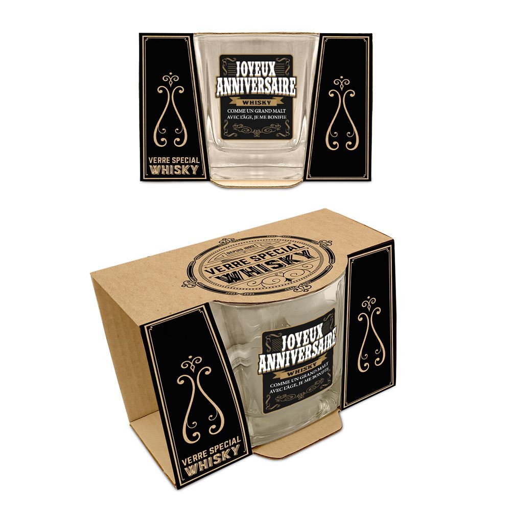 1 verre à wisky anniversaire