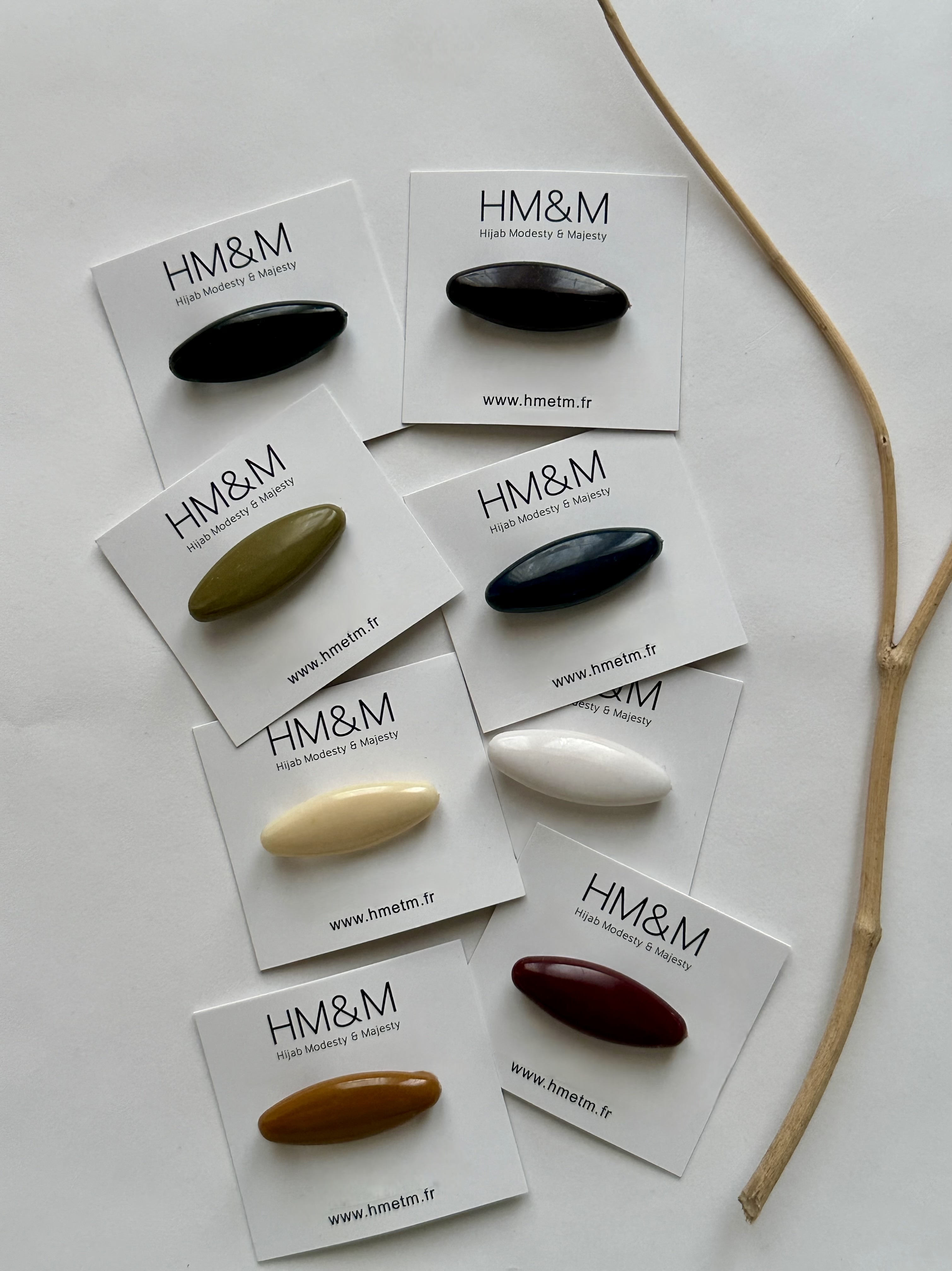 Lot de 8 épingles à hijab