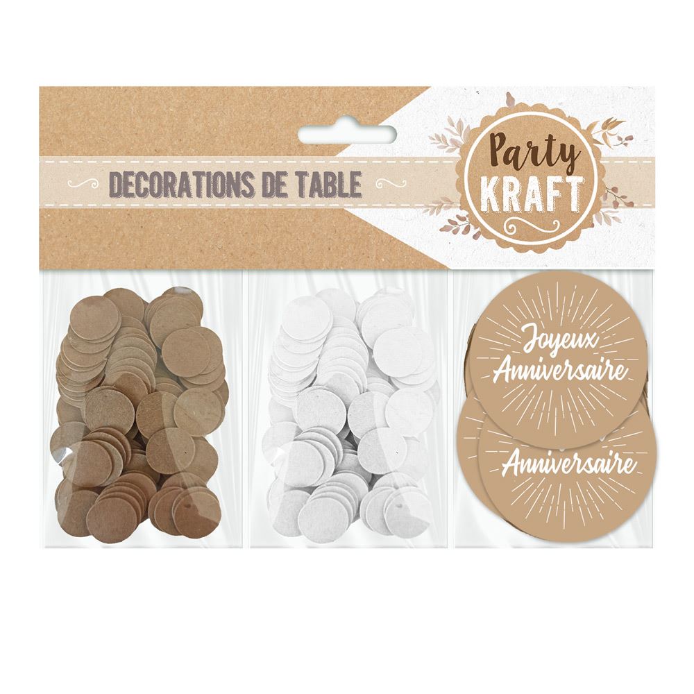 Trio deco de table party kraft 