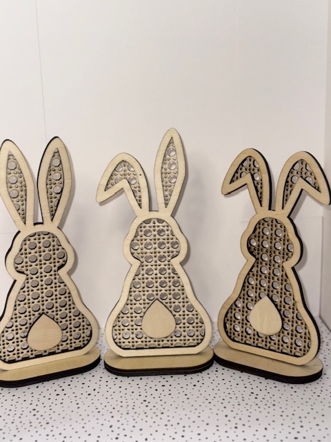 Trio de lapins en canage