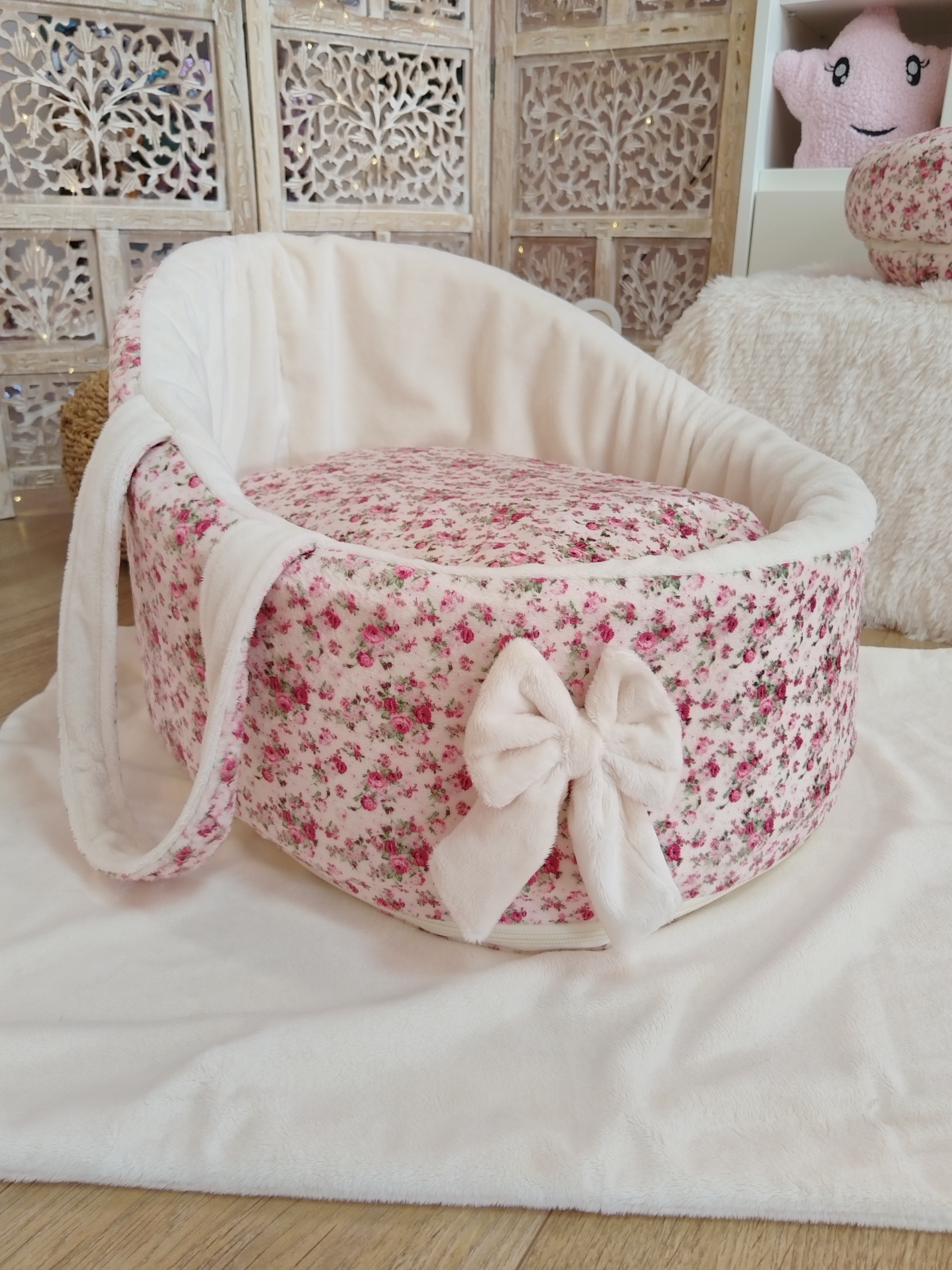 Housse Berceau Romance Vanille