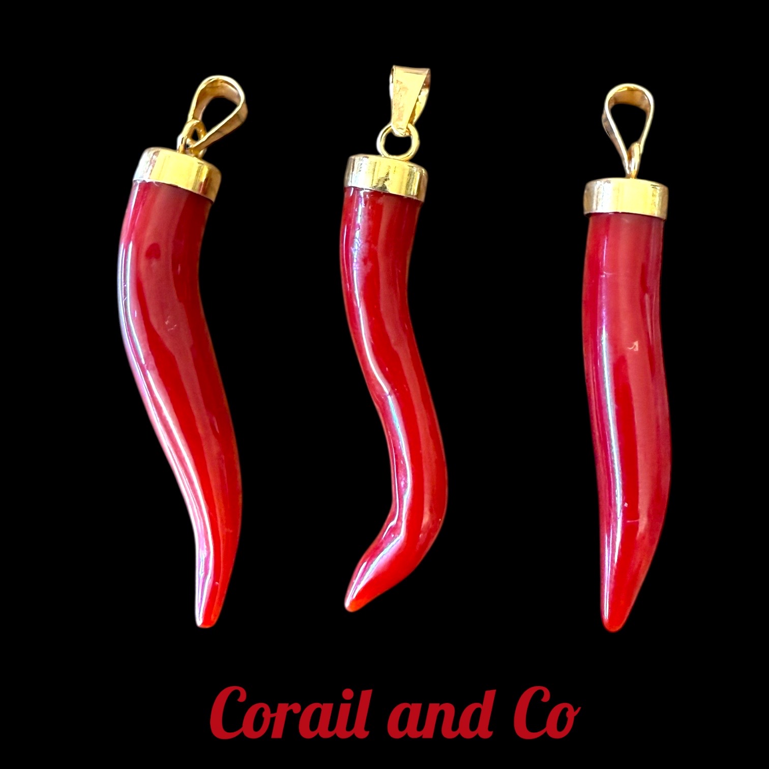 b Grosse corne d'abondance en corail / plaqué or