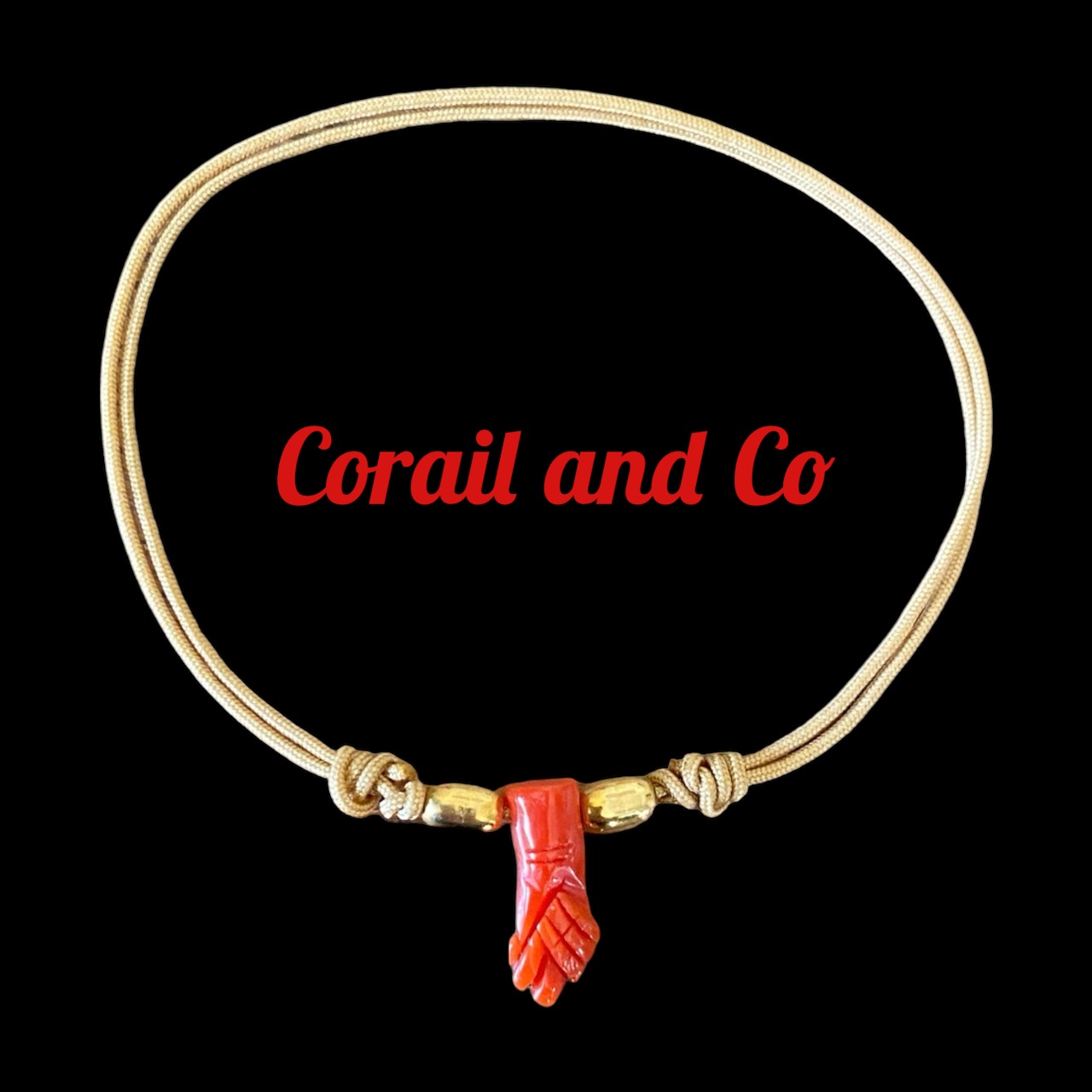 Bracelet femme  main de protection Corse en Corail 