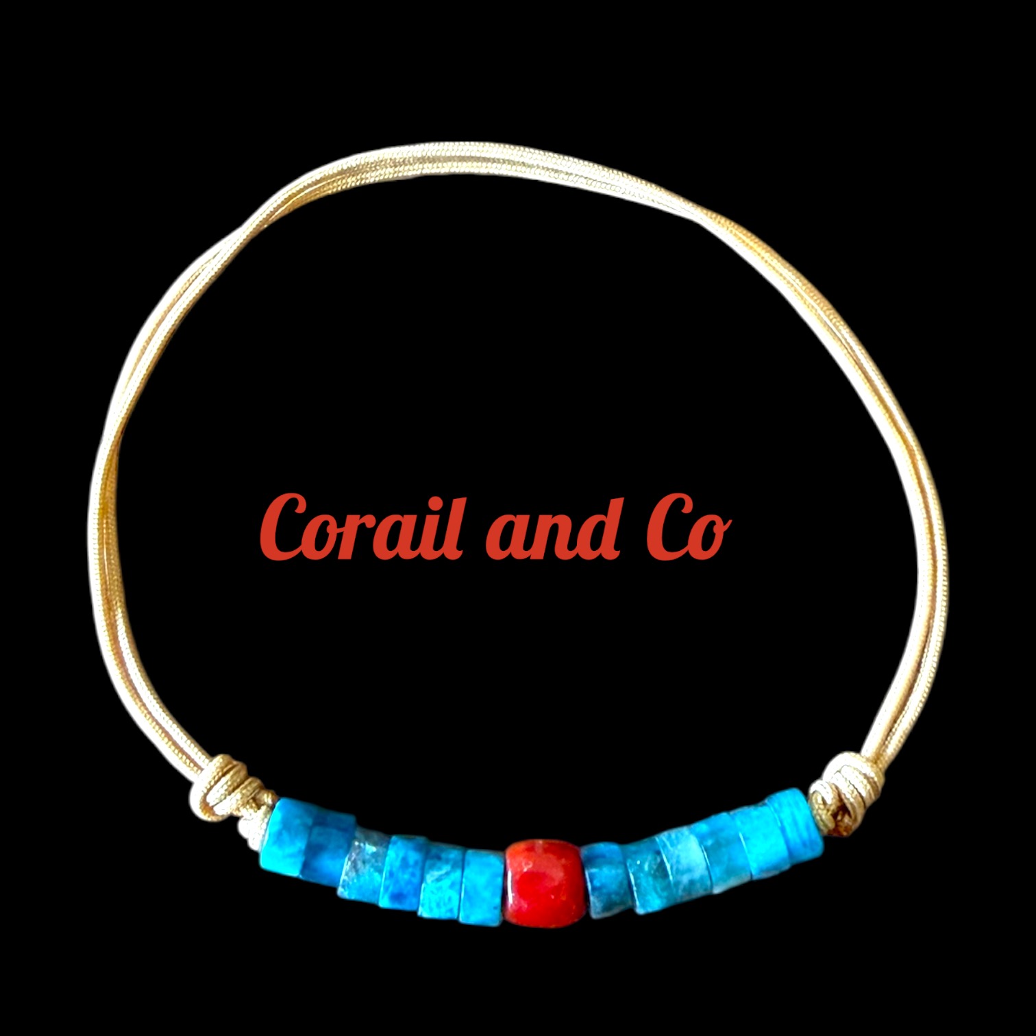 Bracelet femme corail et apatite