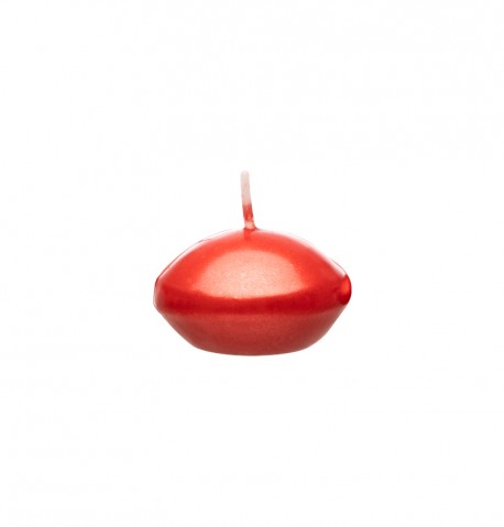 6 BOUGIES FLOTTANTES ROUGE METAL DIA 4.7CM