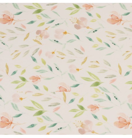 CHEMIN DE TABLE FLORAL EFFET SATINE 28CM X 3M