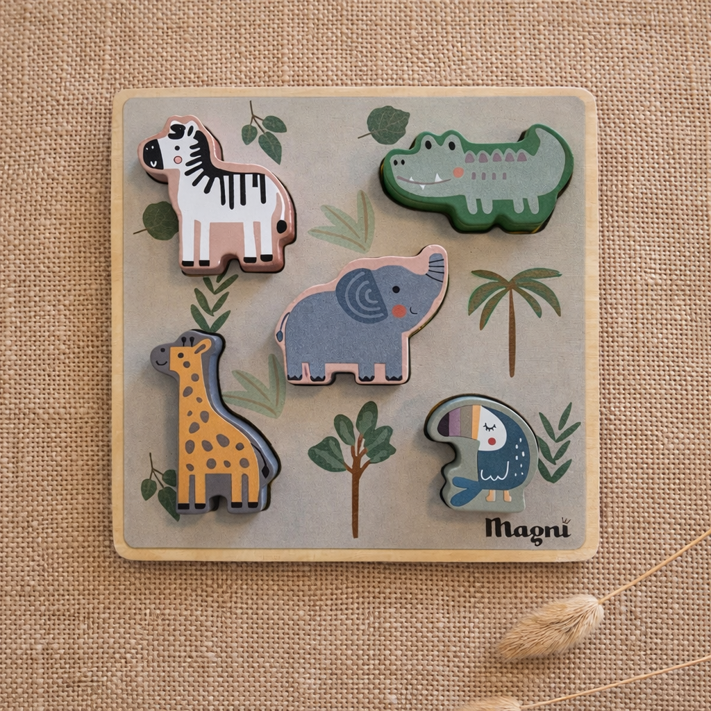 Puzzle encastrable en bois - Savane