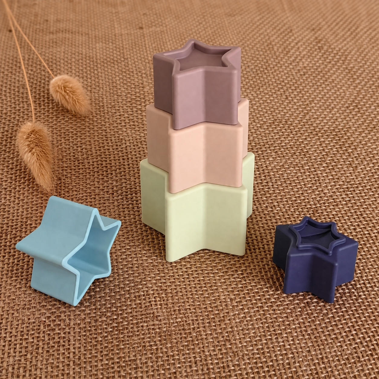 Tour d'empilage en silicone - Étoiles