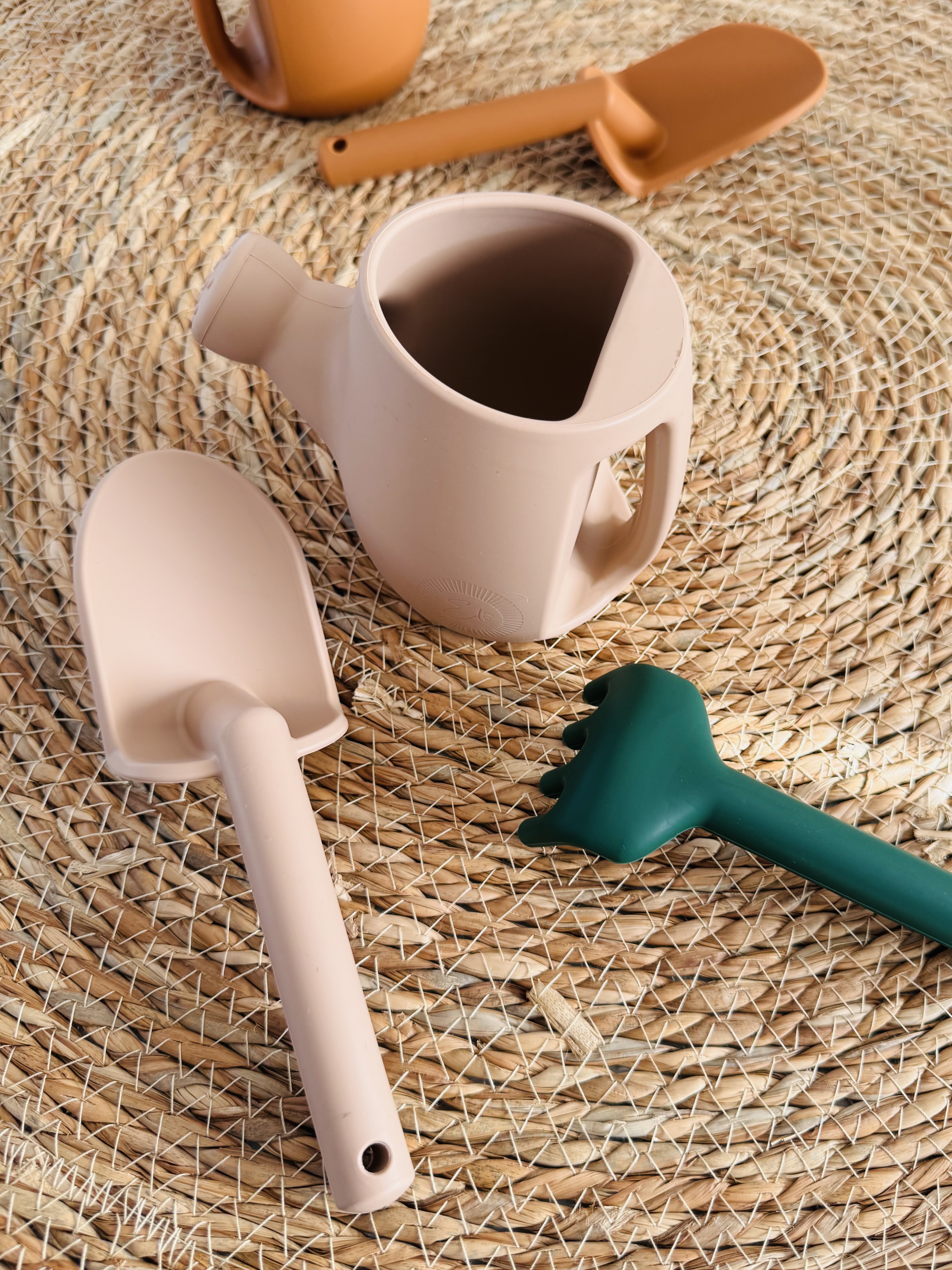 Set de jardinage en silicone - Beige rosé