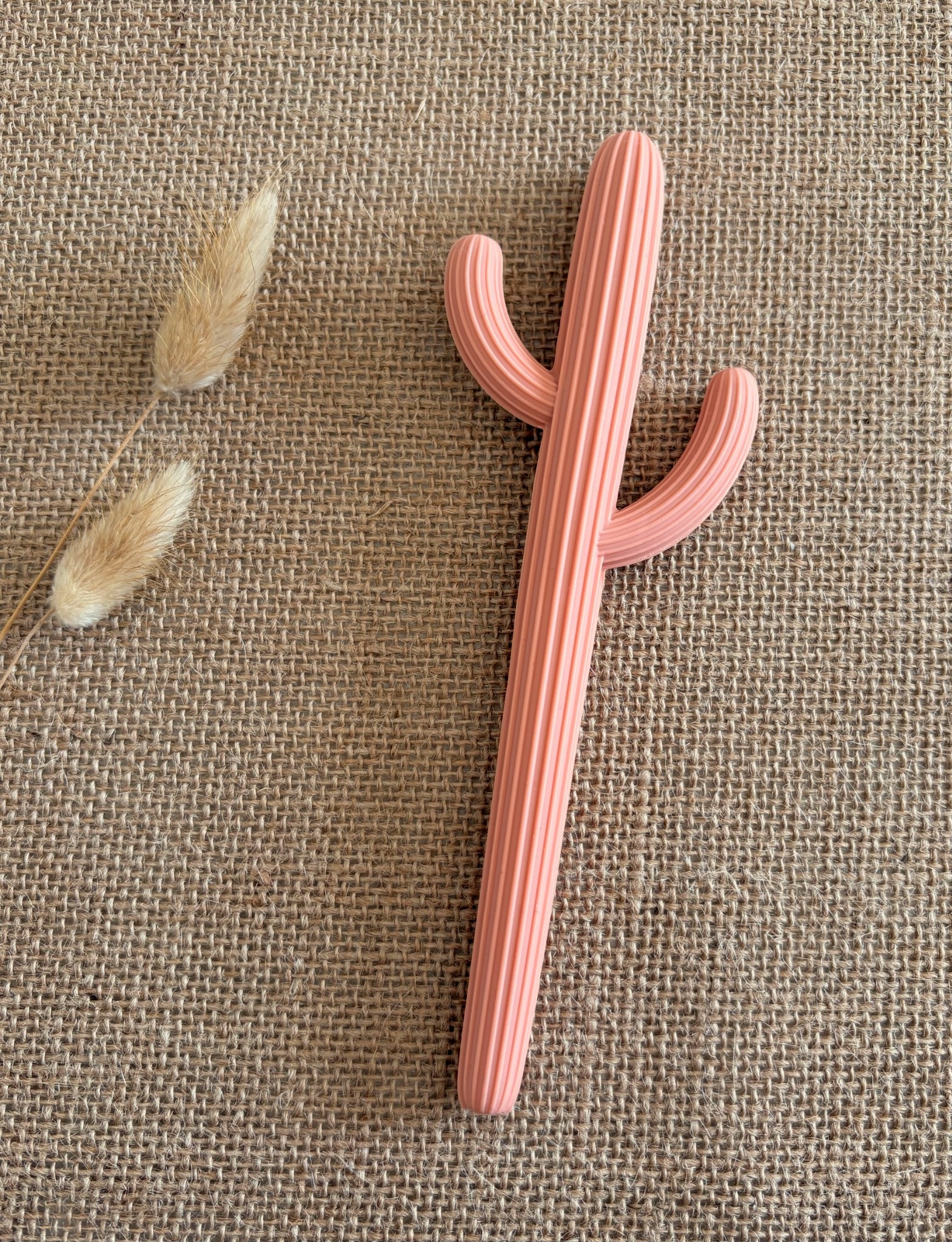 Anneau de dentition cactus en silicone - Terracotta