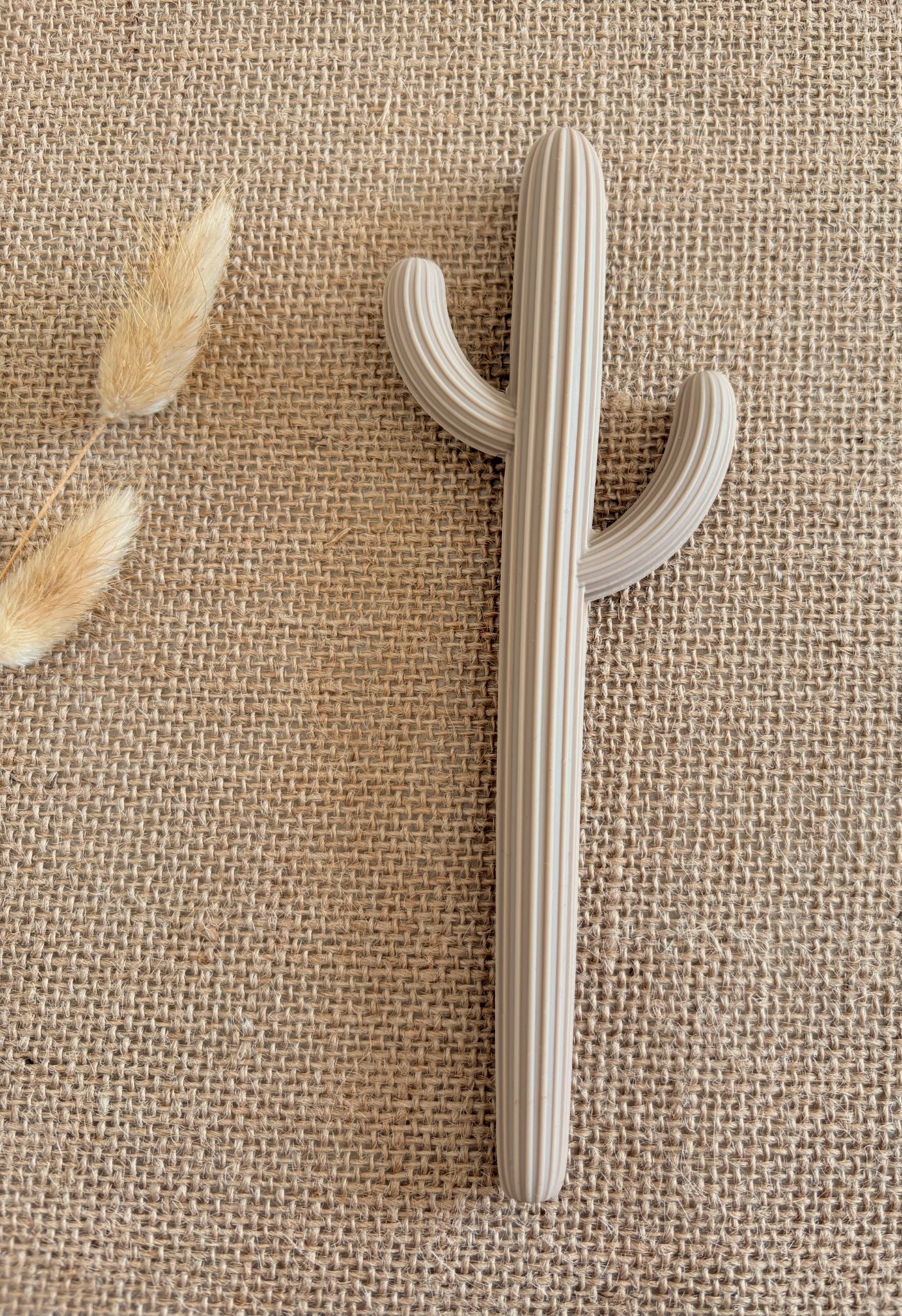 Anneau de dentition cactus en silicone - Marron beige