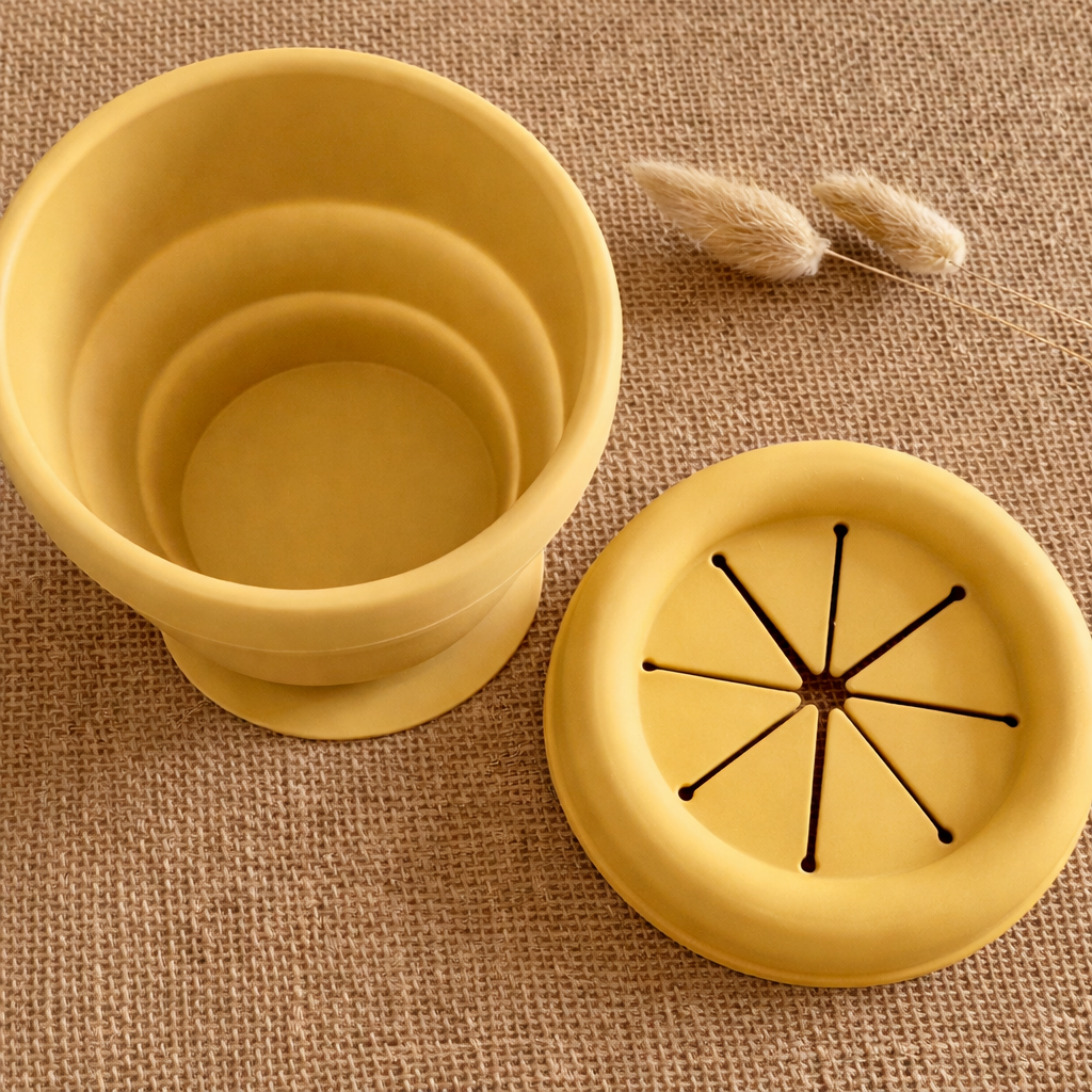 Gobelet à collation en silicone - Moutarde