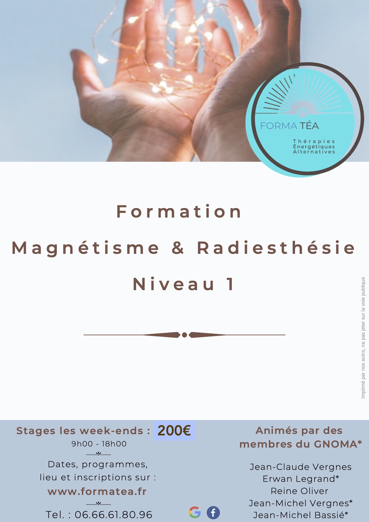 Stage Magnétisme et Radiesthésie Niveau 1 - 6 et 7 février 2027