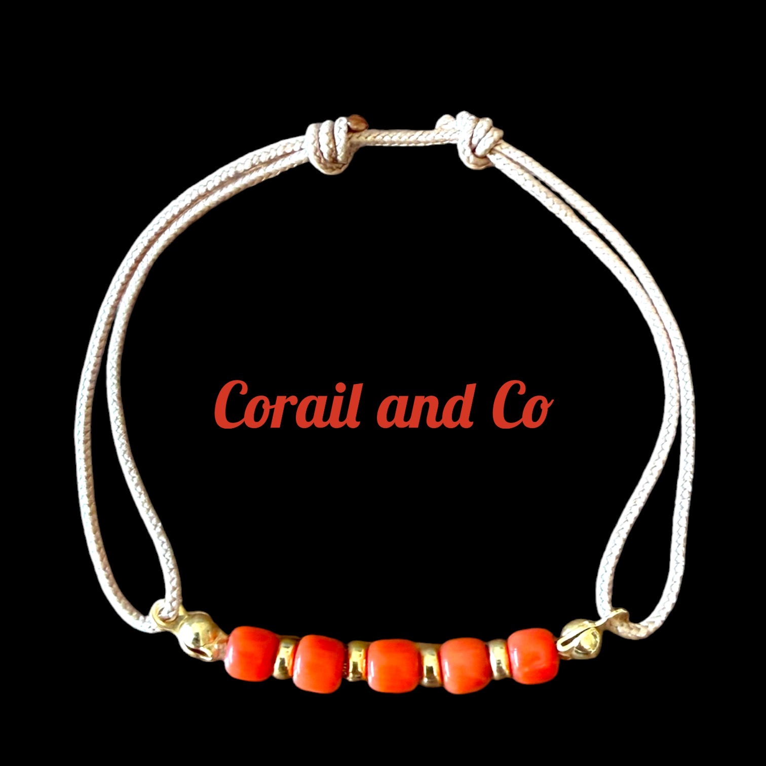 Bracelet femme corail  /plaqué or 
