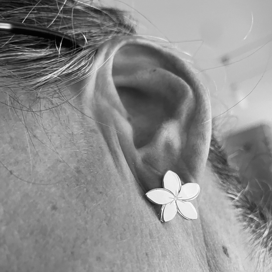 Frangipani earrings