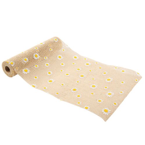 Chemin jute fleurs 5m