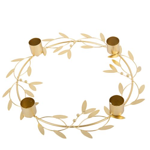 Bougeoir métal or 4 Supports