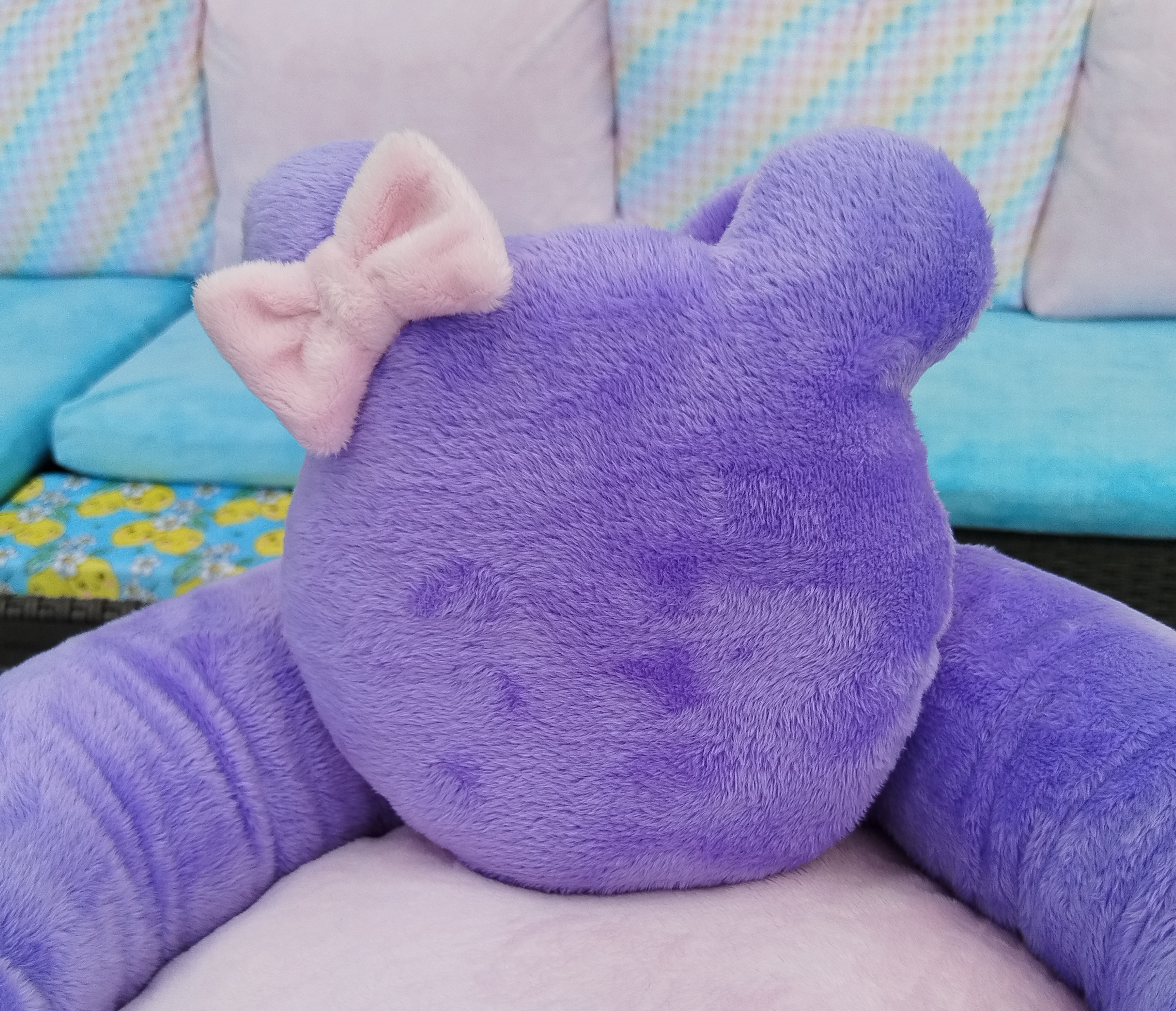 Coussin Ourson Lavande Rose 💜