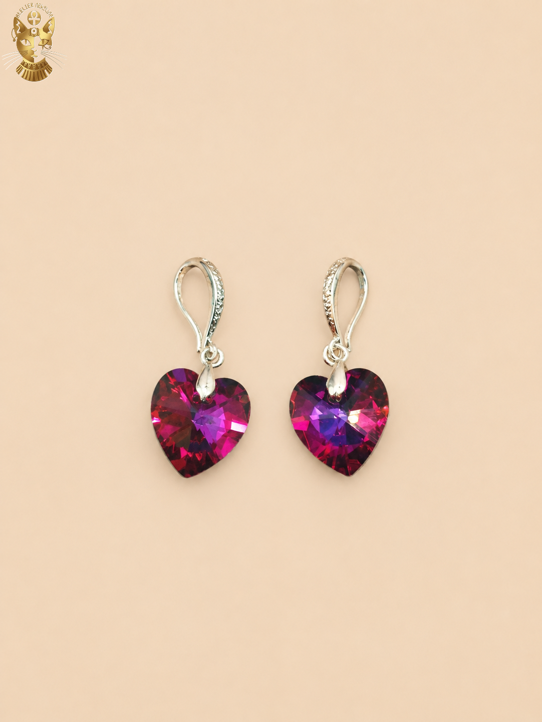 Boucles d'oreilles cœur émerveillé