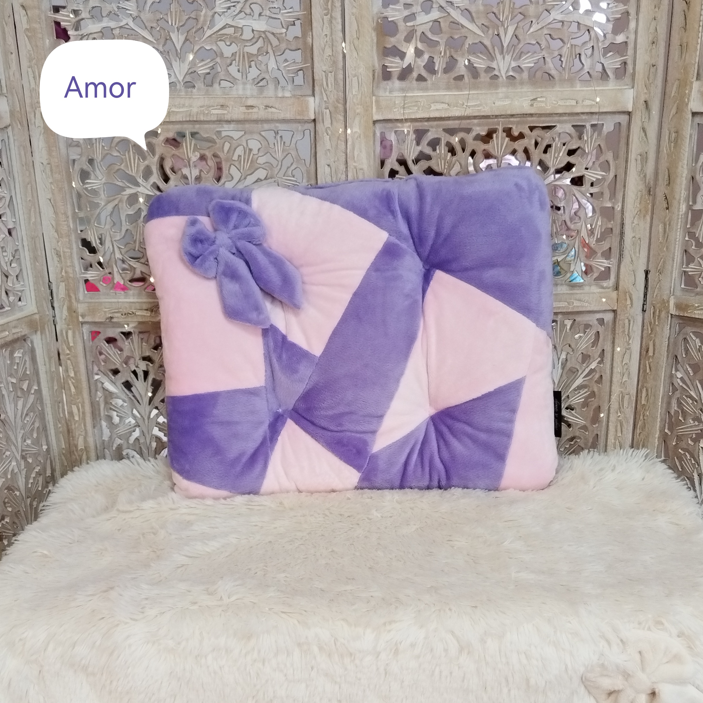 Bb Edredon Patchwork Lavande Rose - Amor