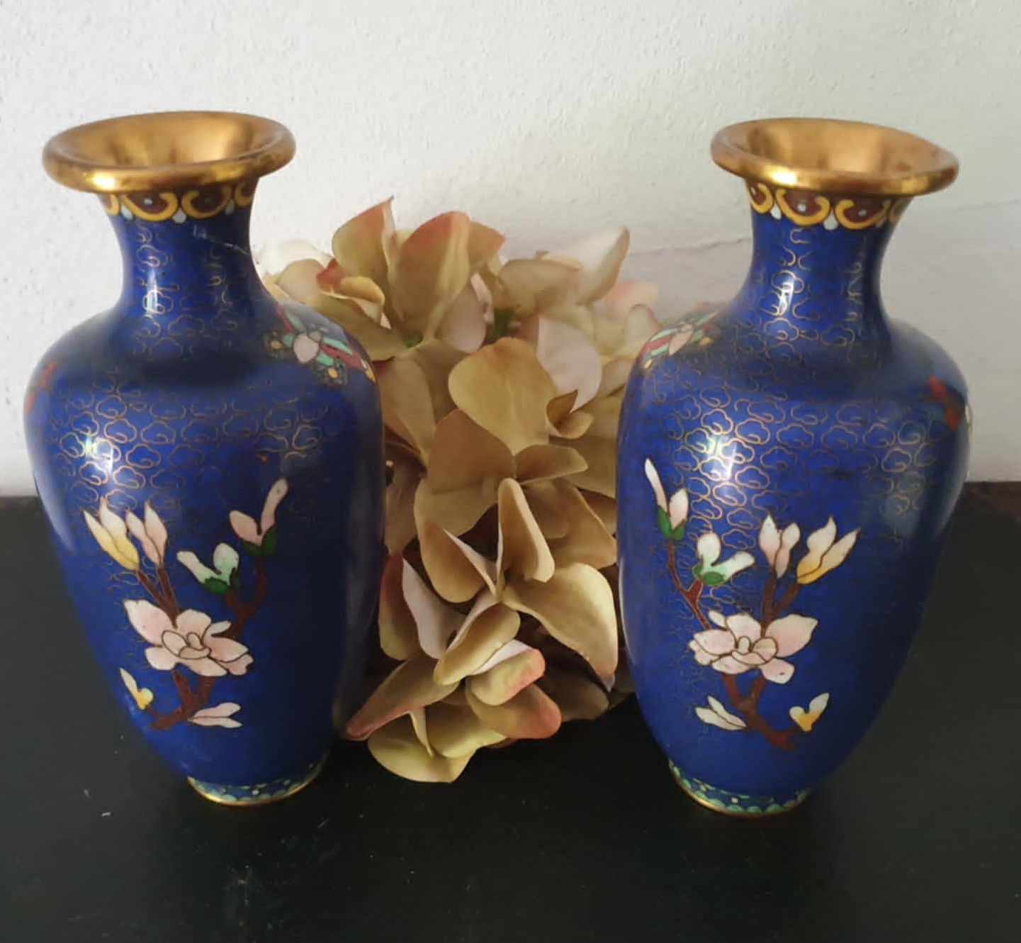  Lot de 2 vases cloisonnés